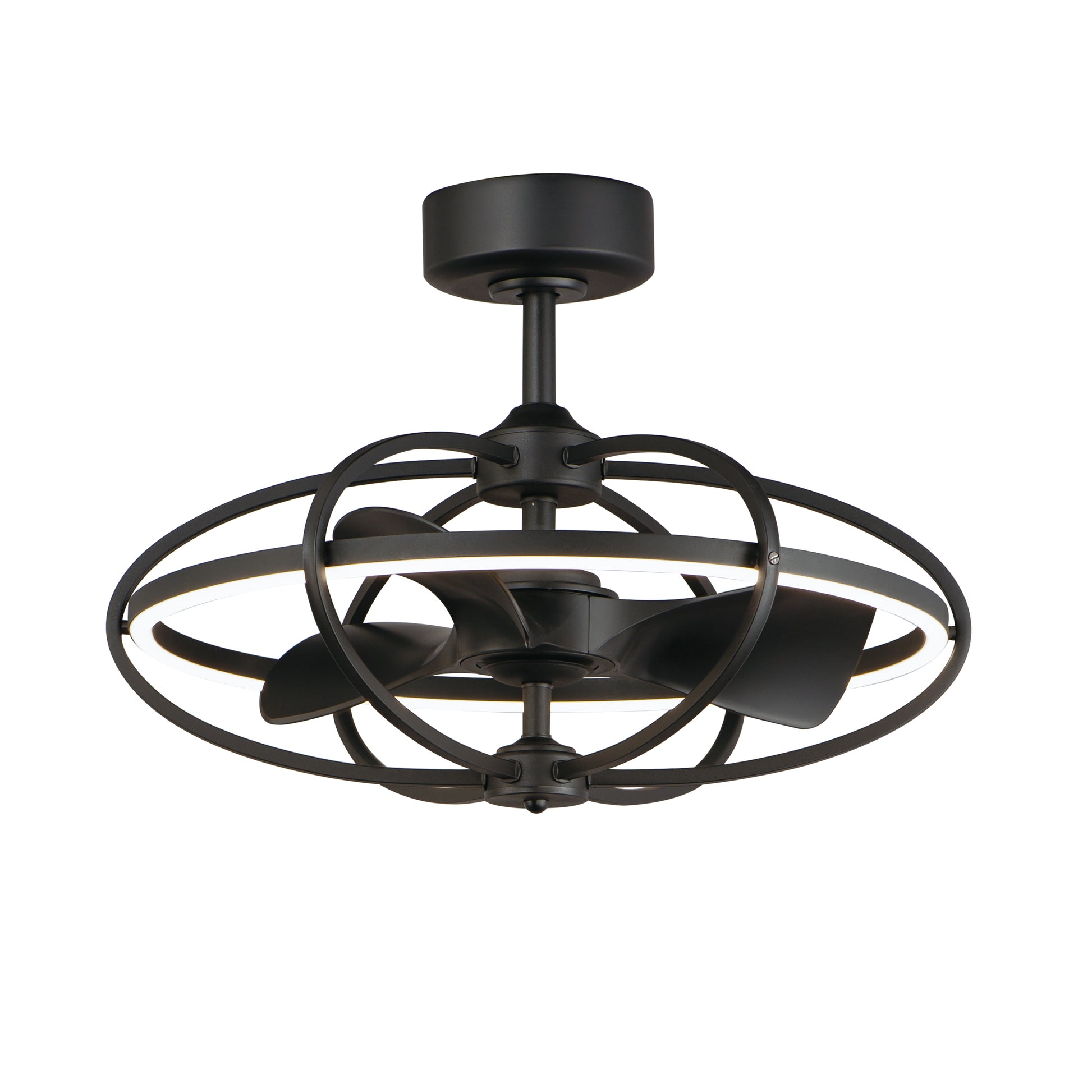 Corona WiFi-enabled LED Fandelight Black by Maxim Lighting