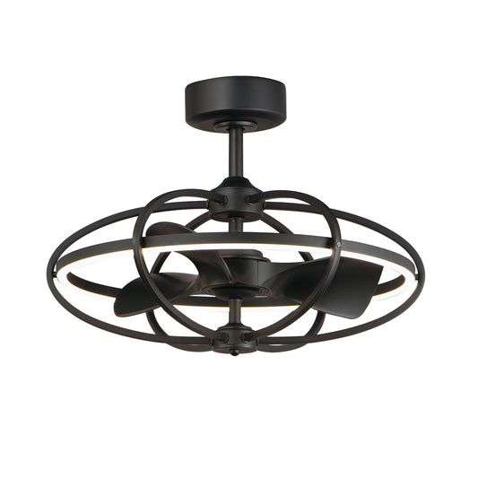Corona WiFi-enabled LED Fandelight Black by Maxim Lighting