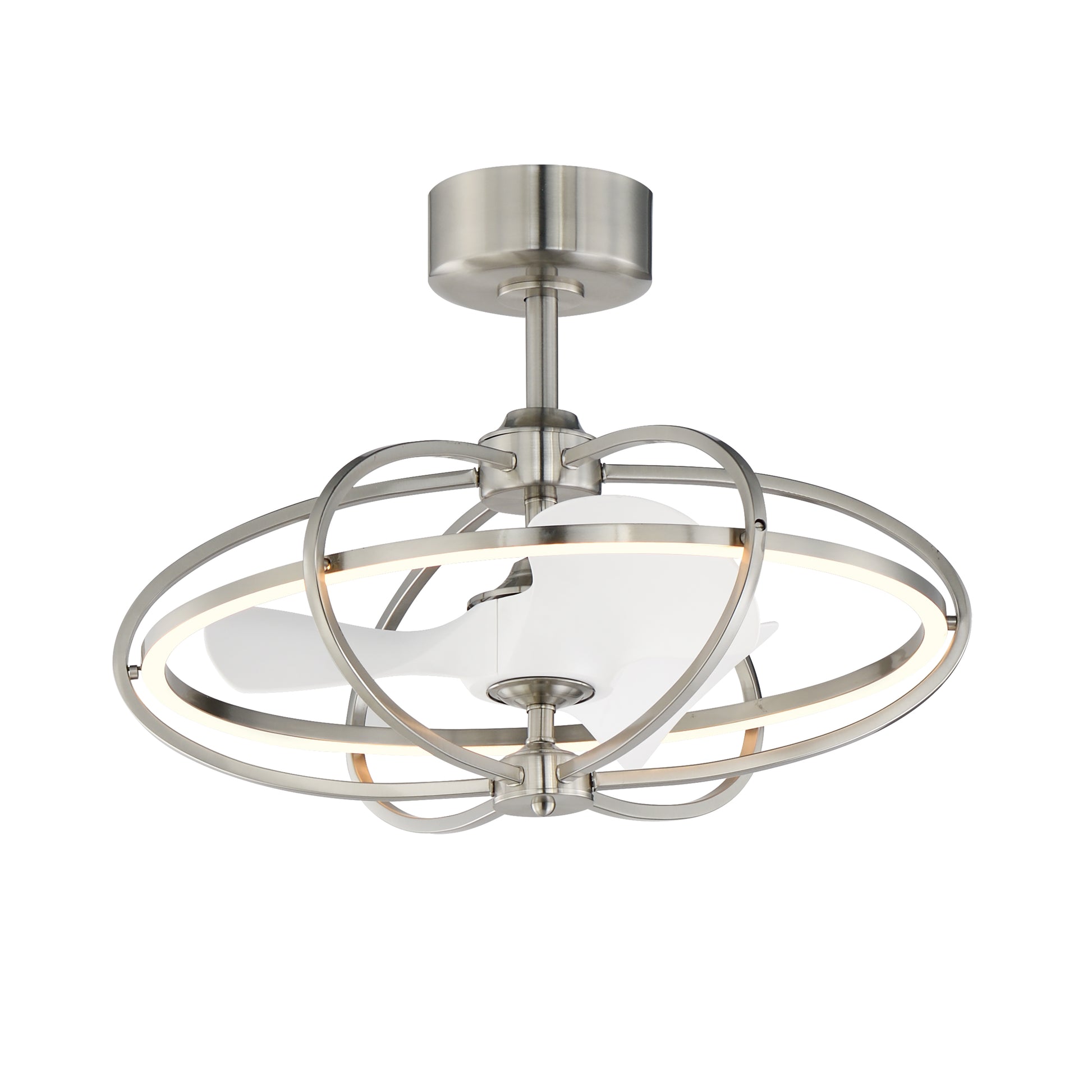 Corona WiFi-enabled LED Fandelight Satin Nickel by Maxim Lighting