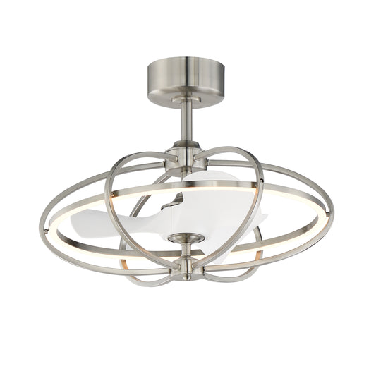 Corona WiFi-enabled LED Fandelight Satin Nickel by Maxim Lighting