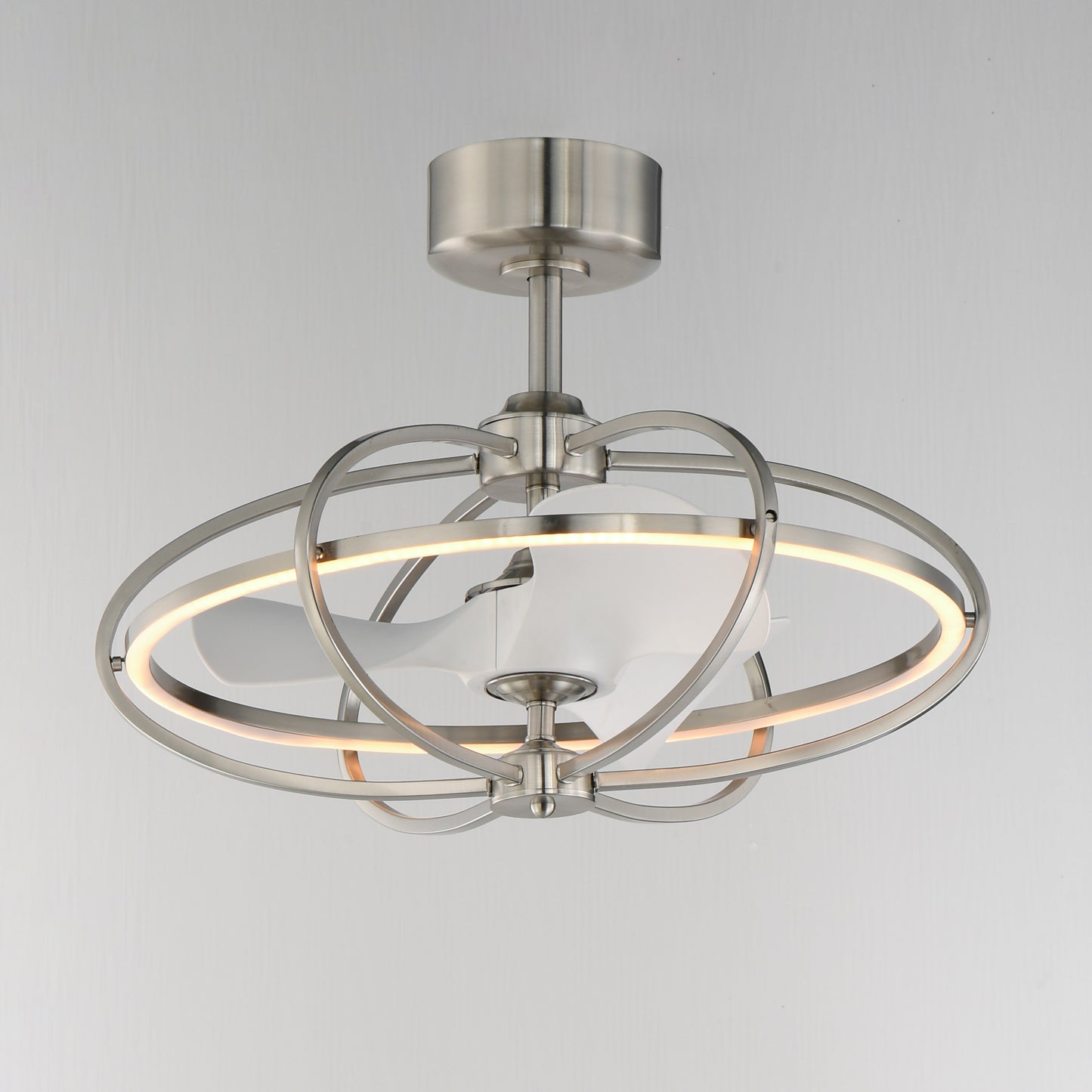 Corona WiFi-enabled LED Fandelight Satin Nickel by Maxim Lighting