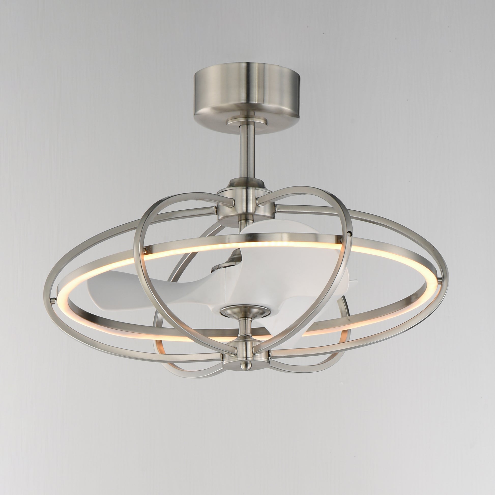 Corona WiFi-enabled LED Fandelight Satin Nickel by Maxim Lighting