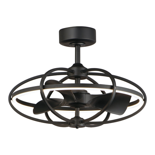 Corona WiFi-enabled LED Fandelight Black by Maxim Lighting