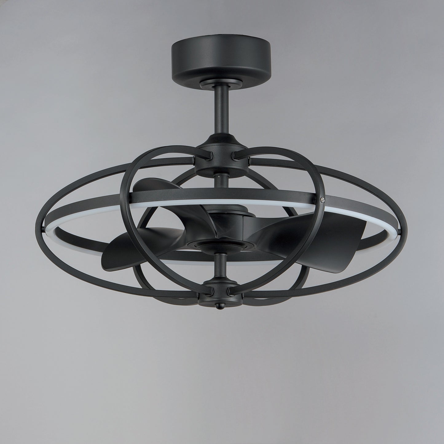 Corona WiFi-enabled LED Fandelight Black by Maxim Lighting