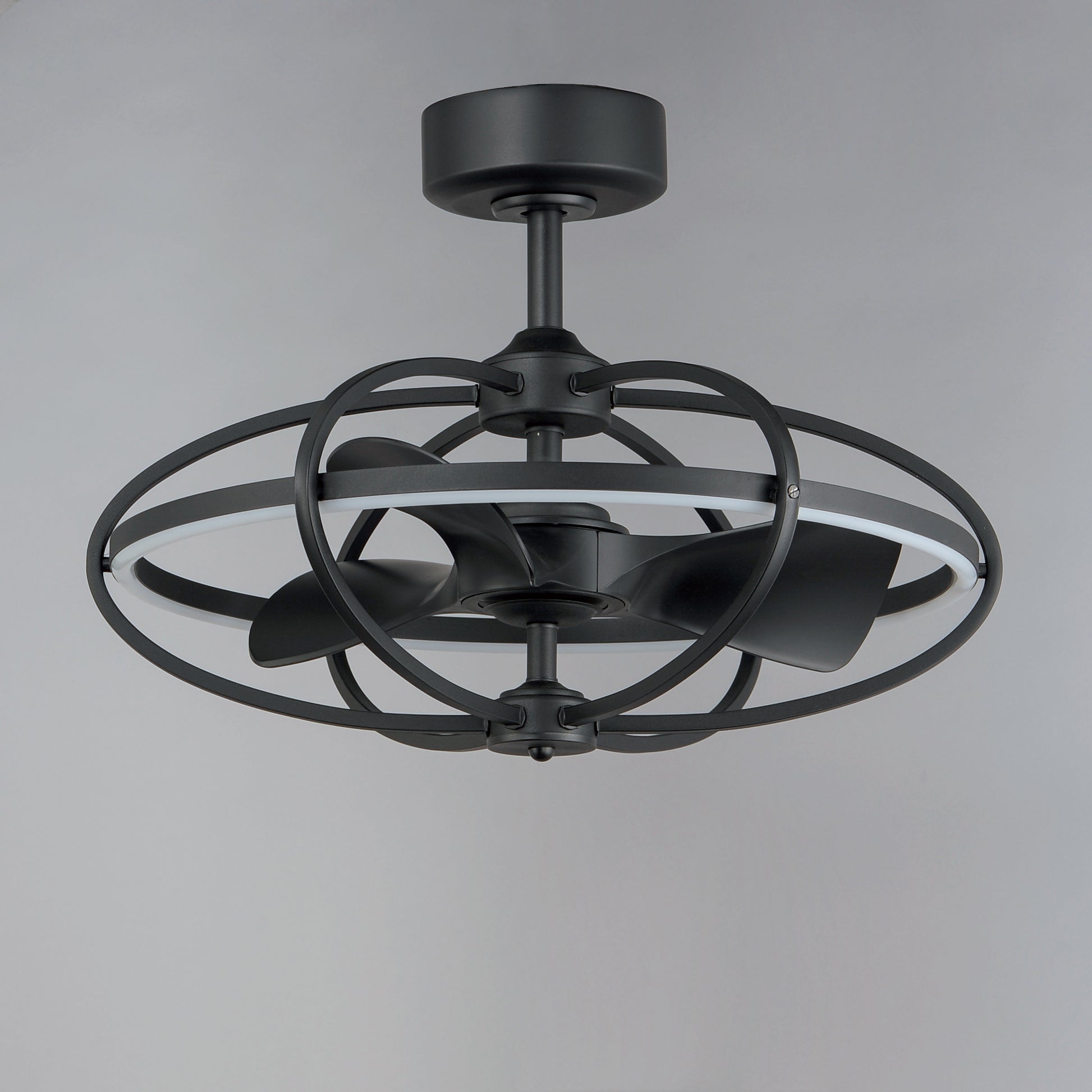 Corona WiFi-enabled LED Fandelight Black by Maxim Lighting