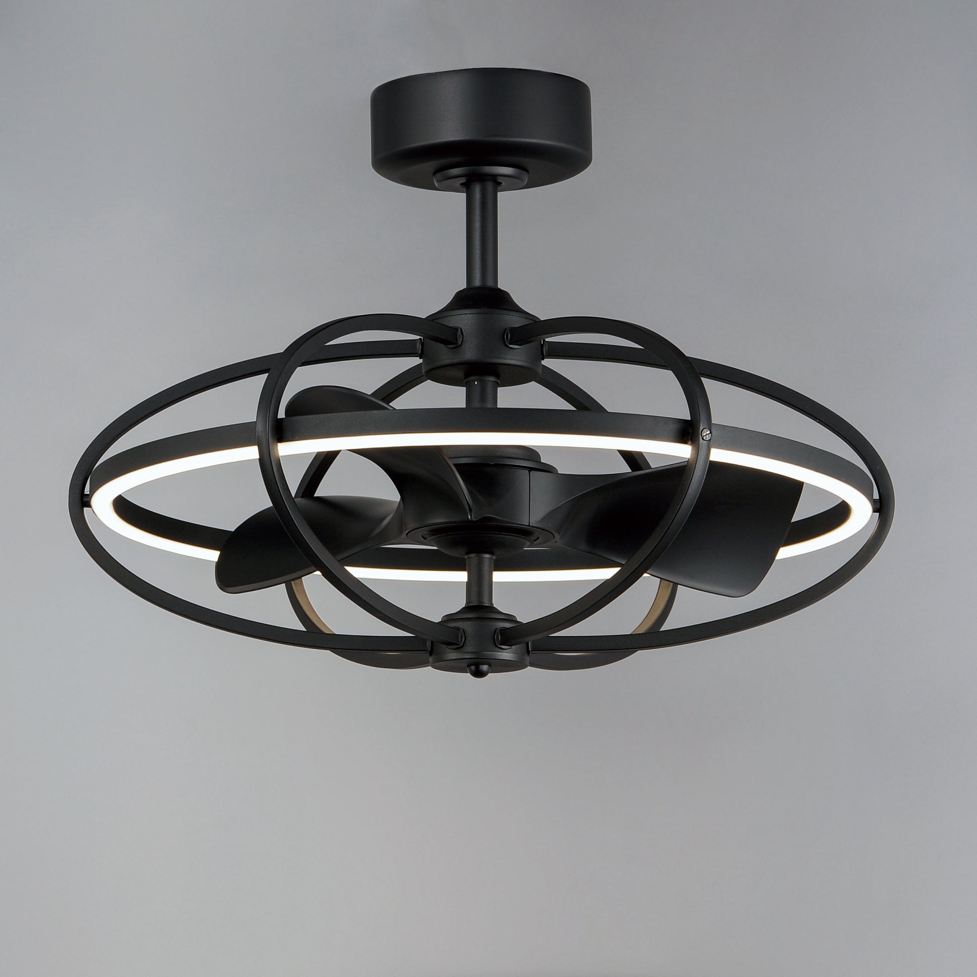 Corona WiFi-enabled LED Fandelight Black by Maxim Lighting