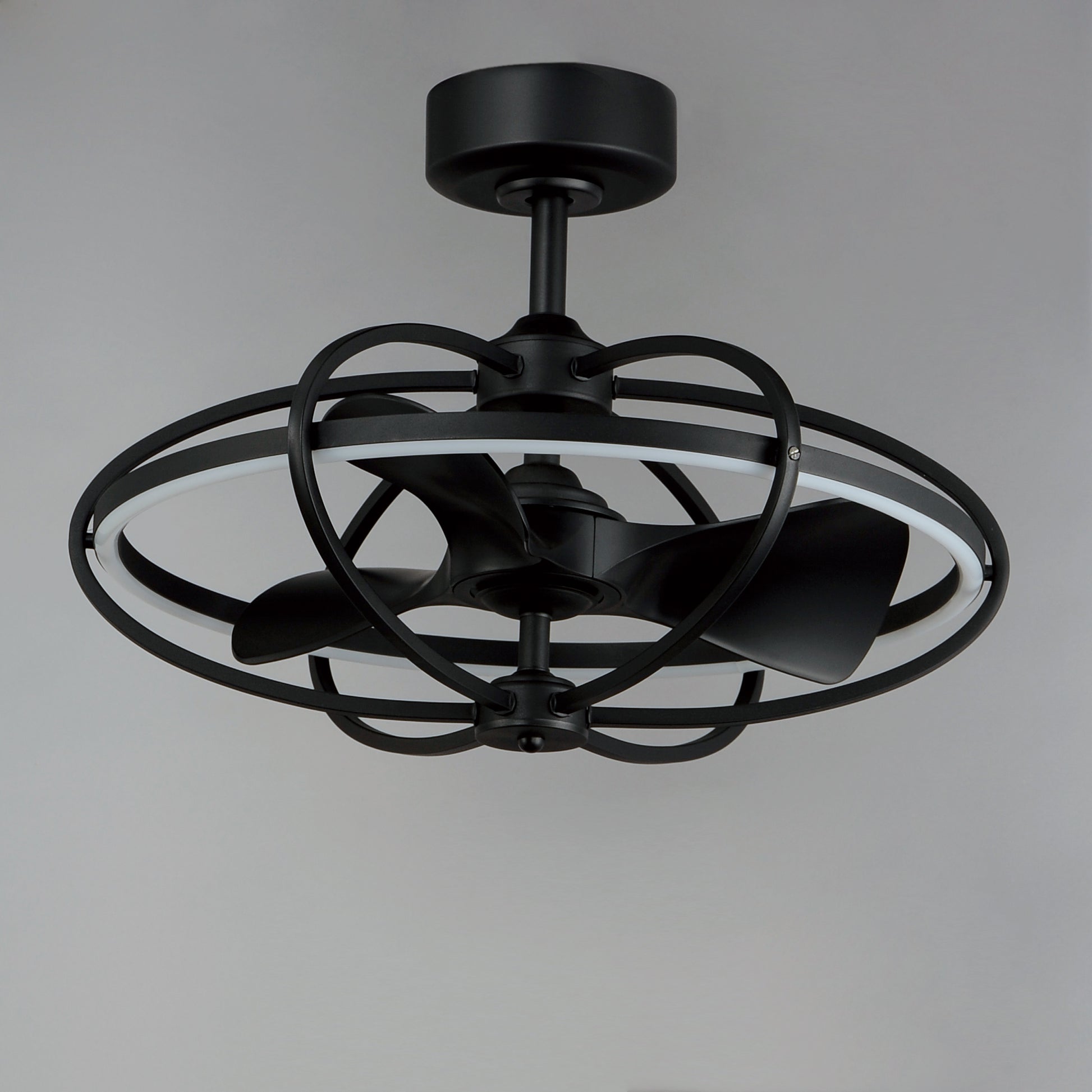 Corona WiFi-enabled LED Fandelight Black by Maxim Lighting