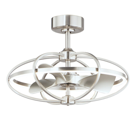 Corona WiFi-enabled LED Fandelight Satin Nickel by Maxim Lighting