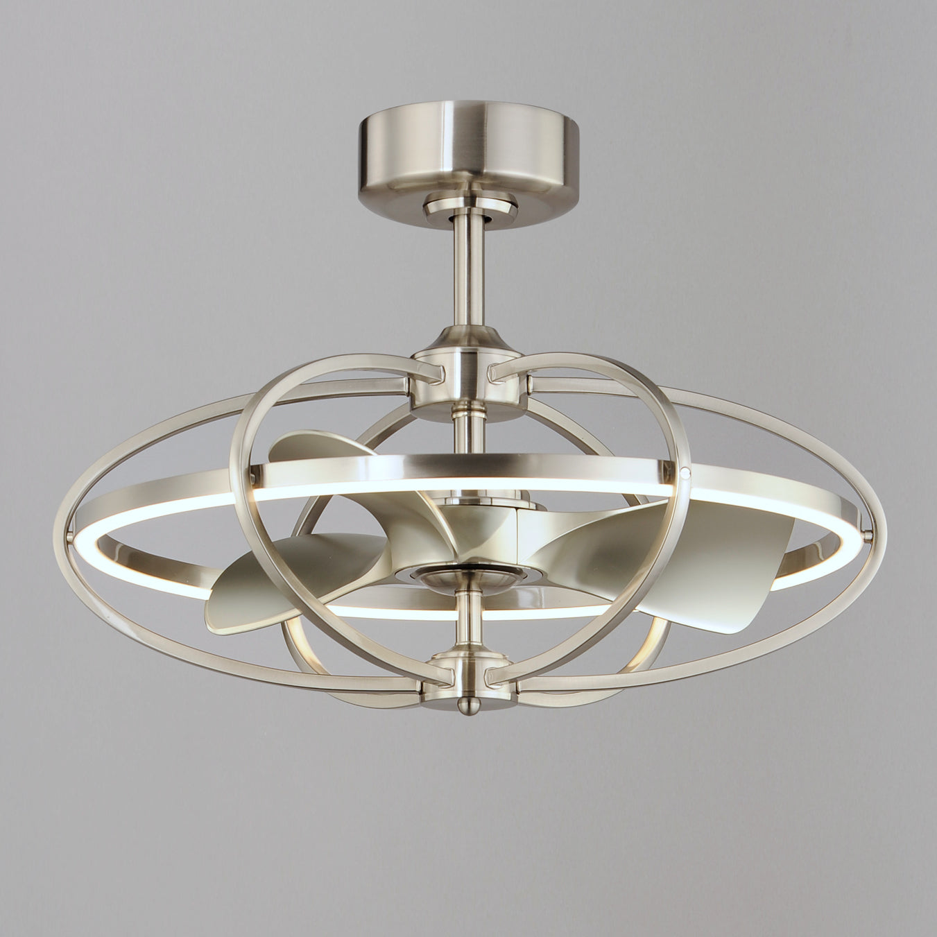 Corona WiFi-enabled LED Fandelight Satin Nickel by Maxim Lighting