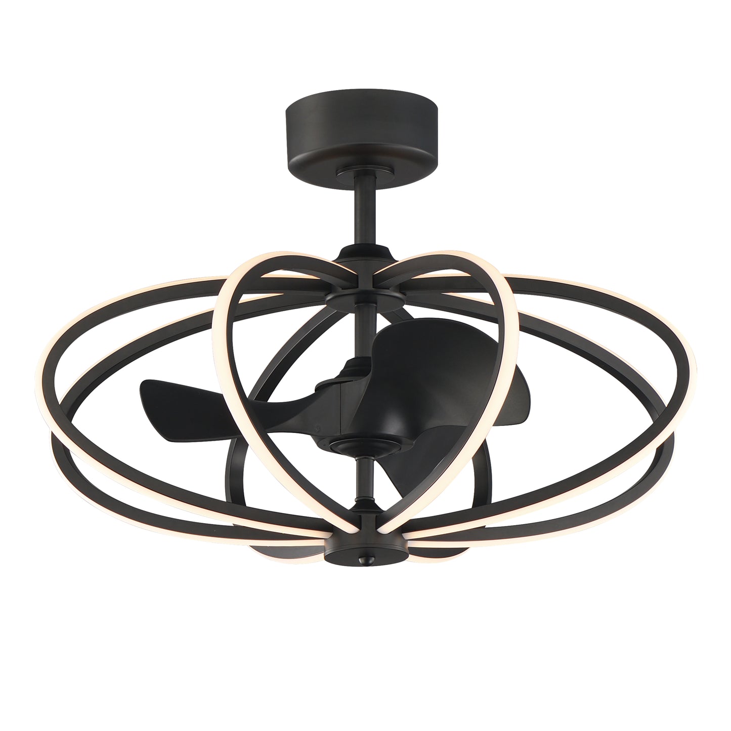 Solstice 8-Light WiFi-enabled LED Fandelight Black by Maxim Lighting