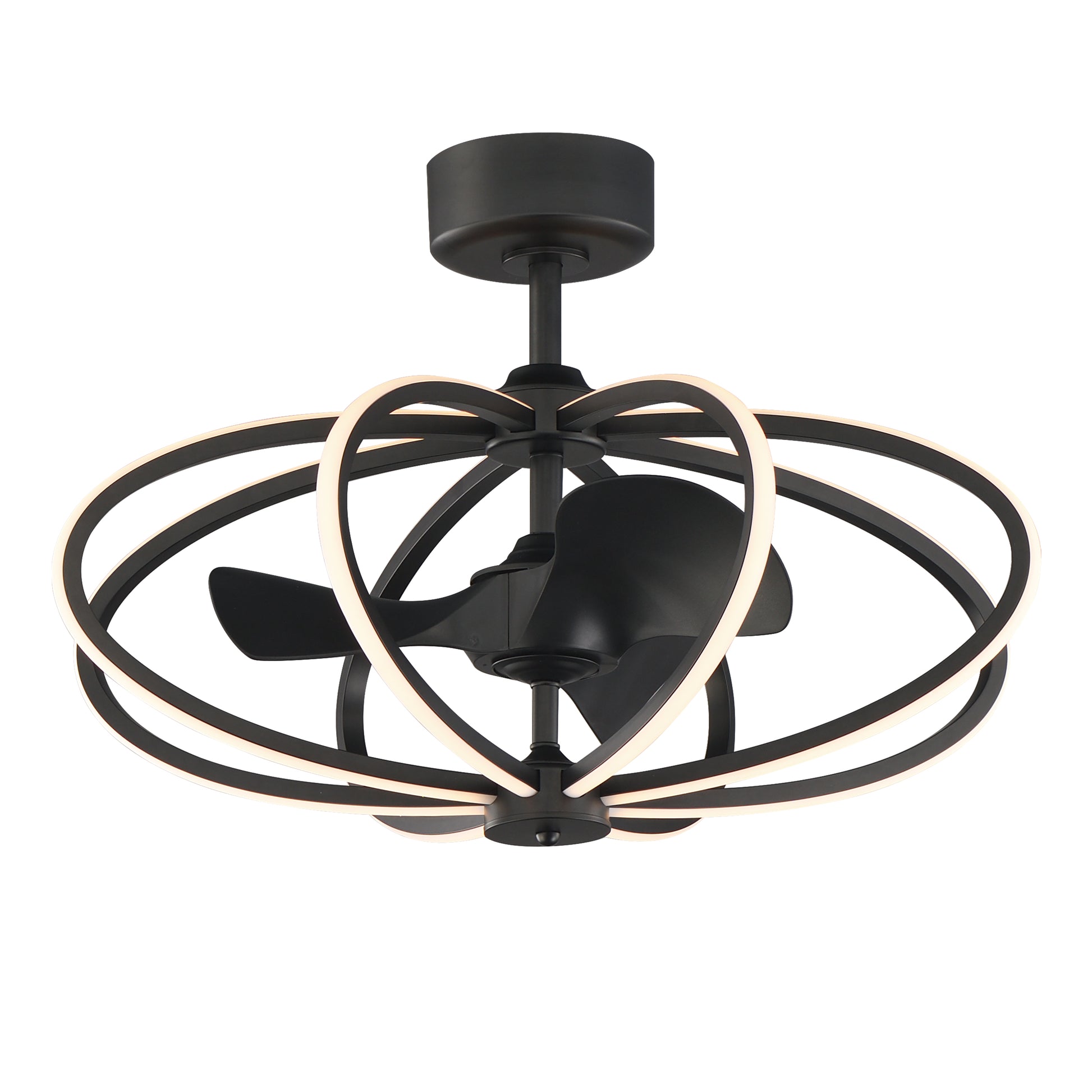 Solstice 8-Light WiFi-enabled LED Fandelight Black by Maxim Lighting