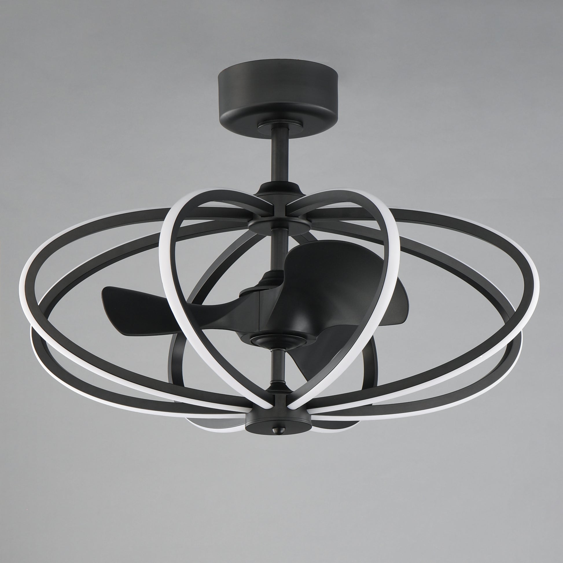 Solstice 8-Light WiFi-enabled LED Fandelight Black by Maxim Lighting
