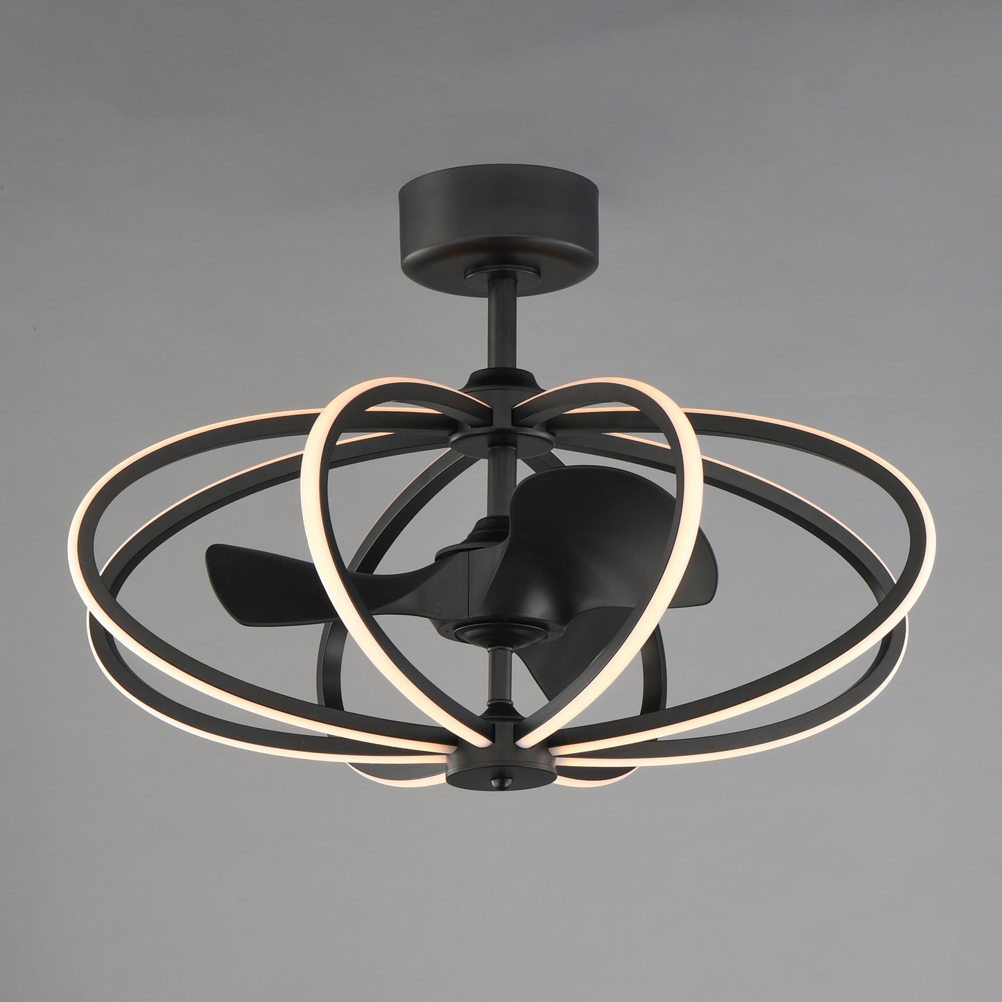 Solstice 8-Light WiFi-enabled LED Fandelight Black by Maxim Lighting