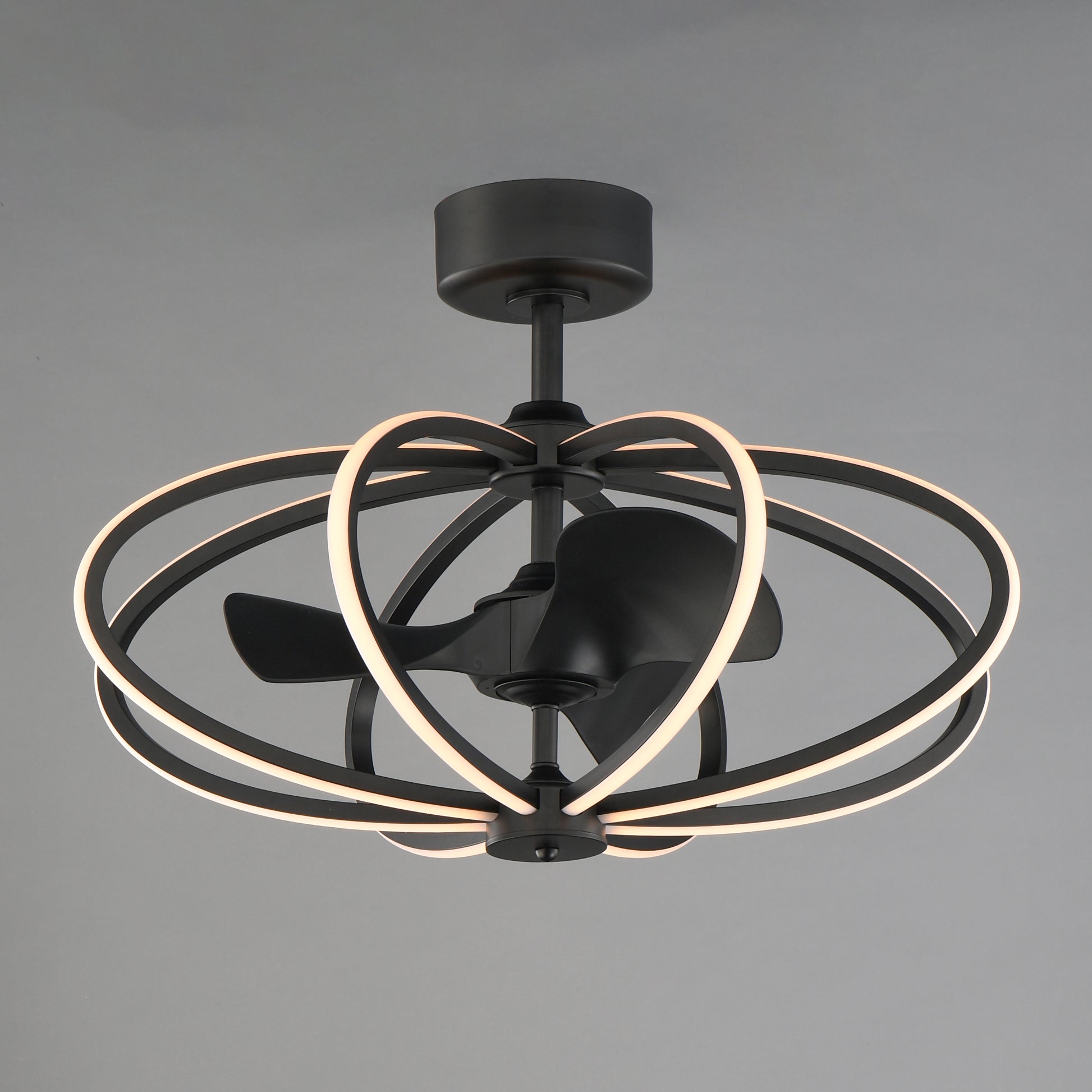 Solstice 8-Light WiFi-enabled LED Fandelight Black by Maxim Lighting