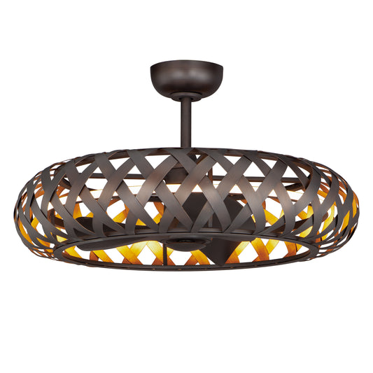 Weave WiFi-enabled LED Fandelight Bronze Gilt/Gold by Maxim Lighting