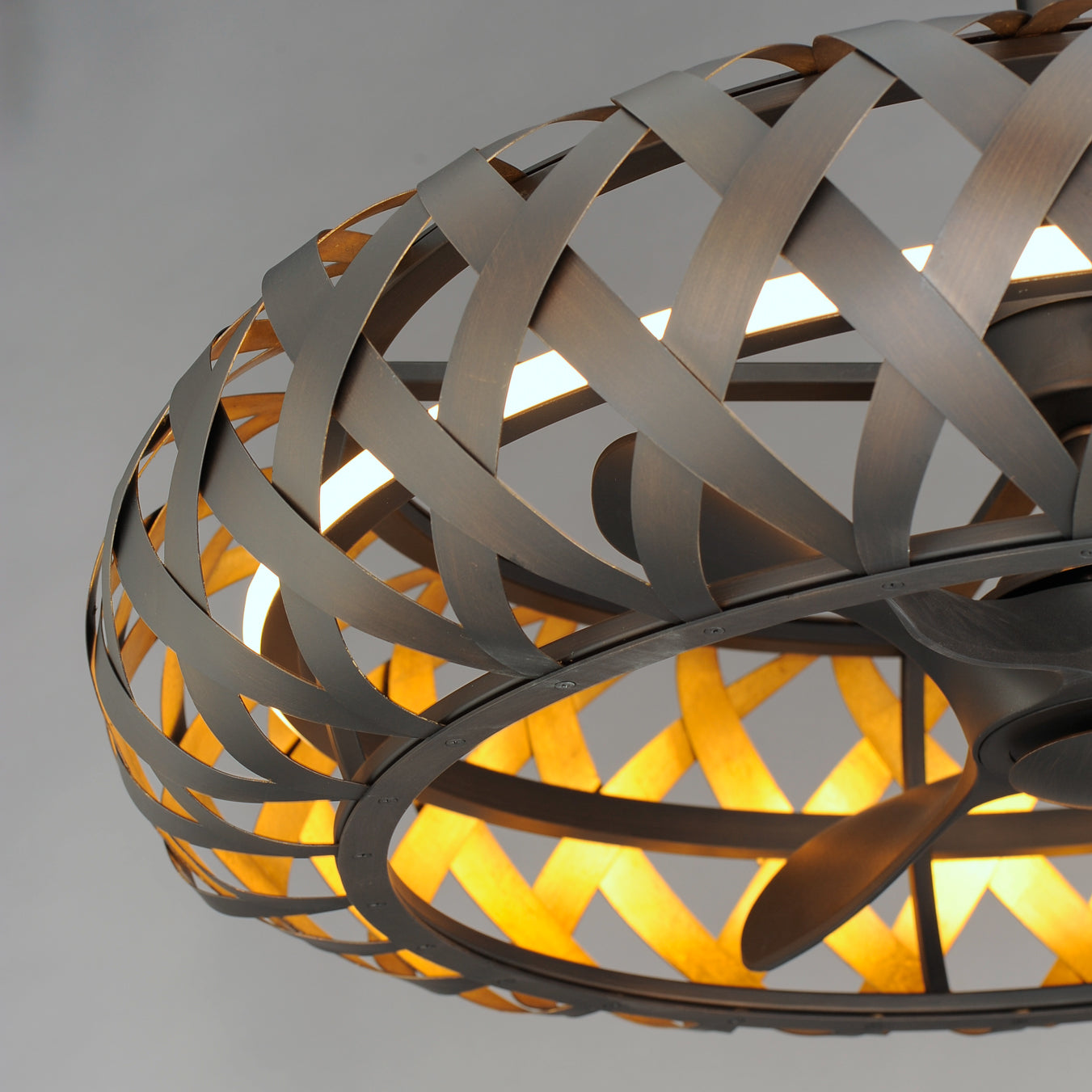 Weave WiFi-enabled LED Fandelight Bronze Gilt/Gold by Maxim Lighting