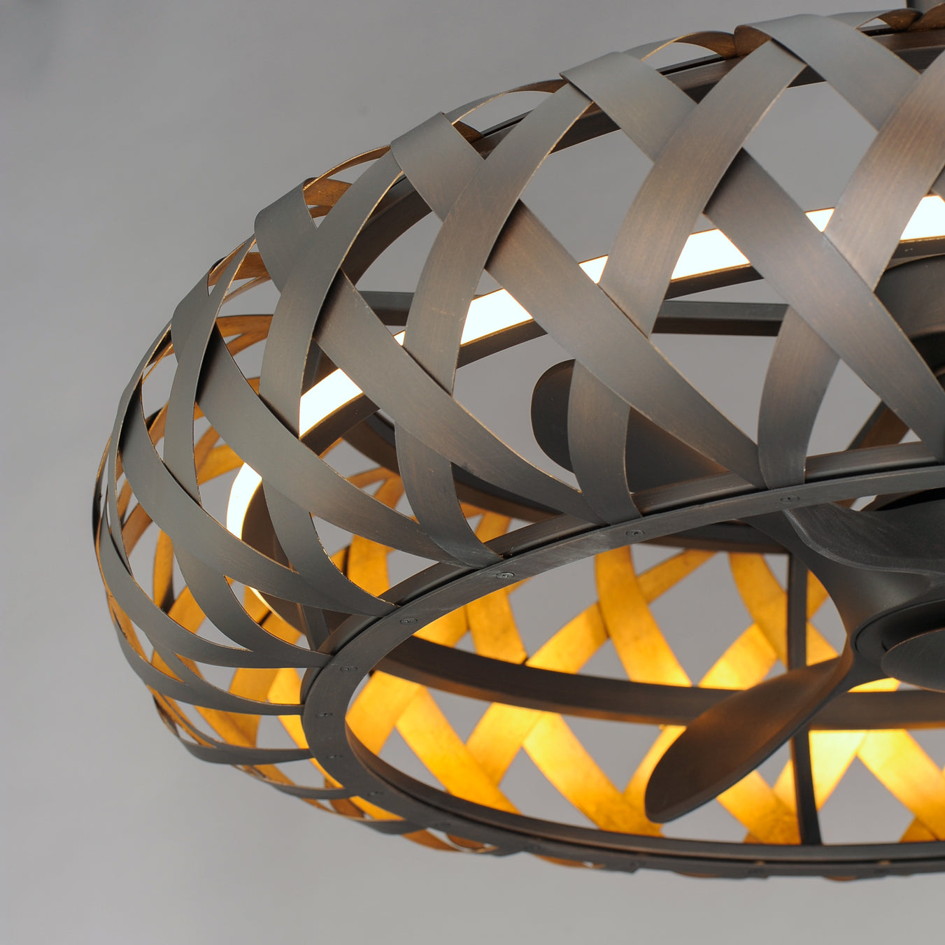 Weave WiFi-enabled LED Fandelight Bronze Gilt/Gold by Maxim Lighting