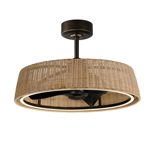 Tulum 28" Wifi-Enabled LED Fandelight Dark Bronze by Maxim Lighting