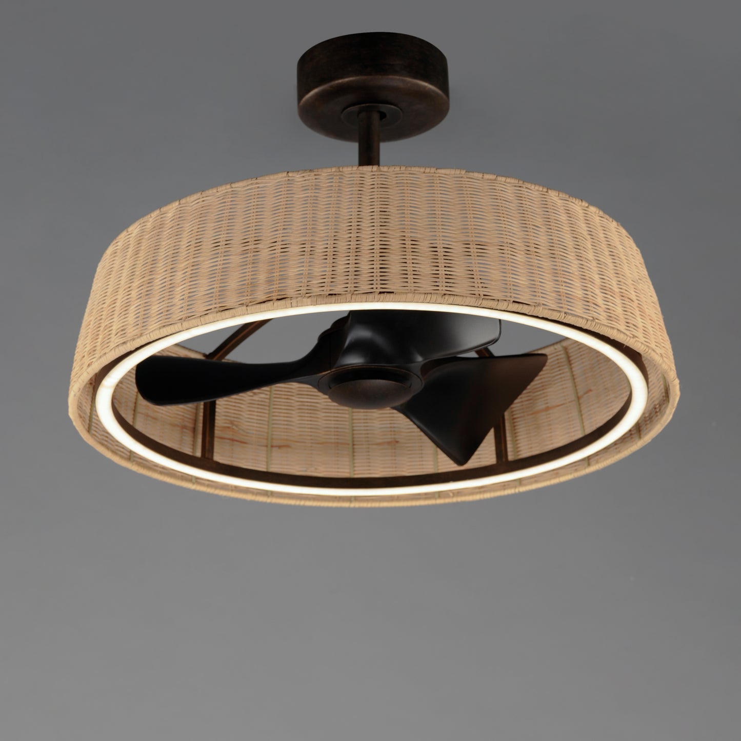Tulum 28" Wifi-Enabled LED Fandelight Dark Bronze by Maxim Lighting