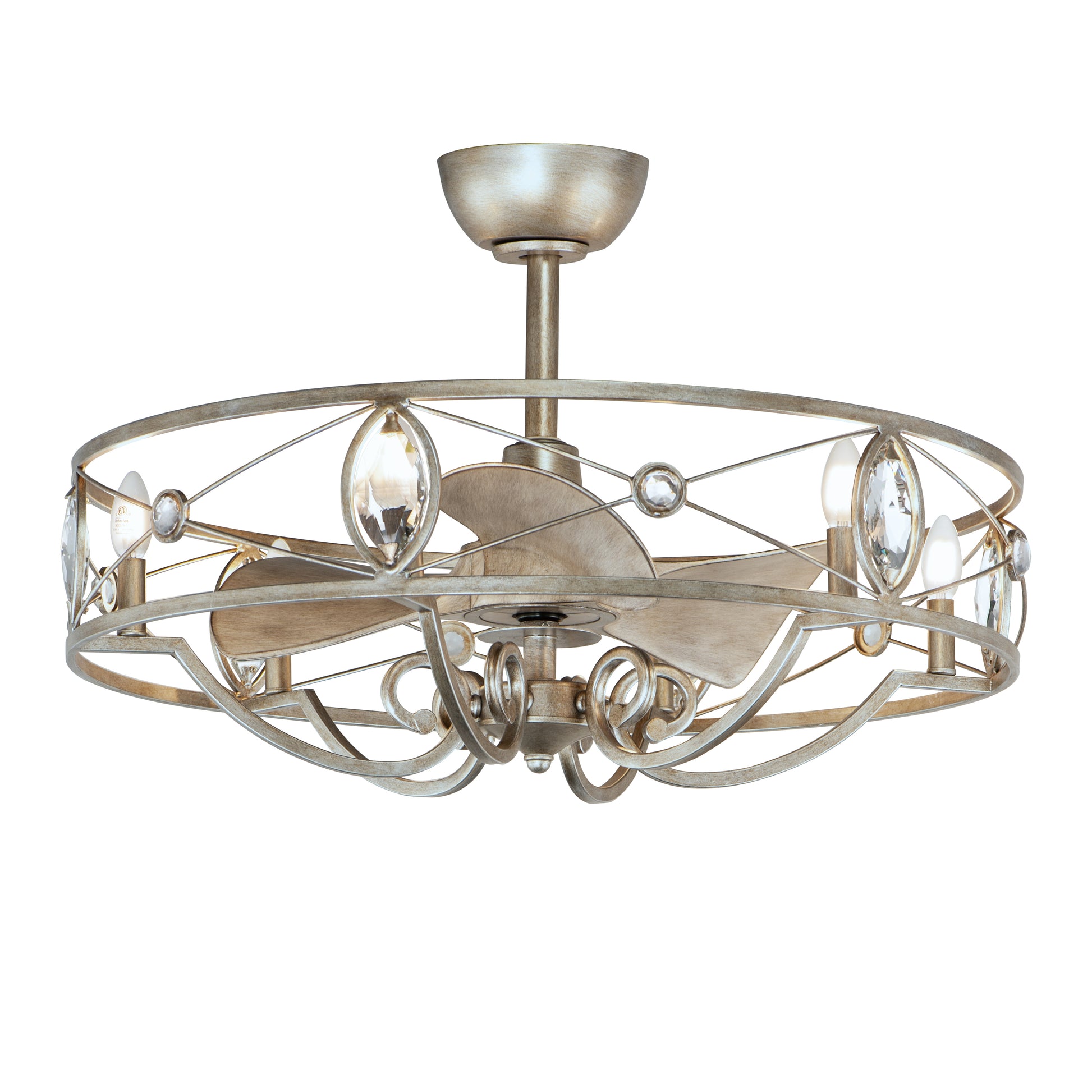 Solitaire 6-Light WiFi-enabled LED Fandelight Silver Mist by Maxim Lighting