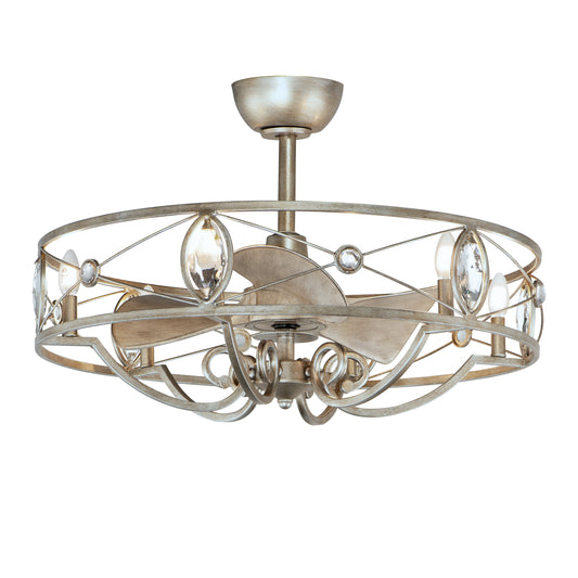Solitaire 6-Light WiFi-enabled LED Fandelight Silver Mist by Maxim Lighting