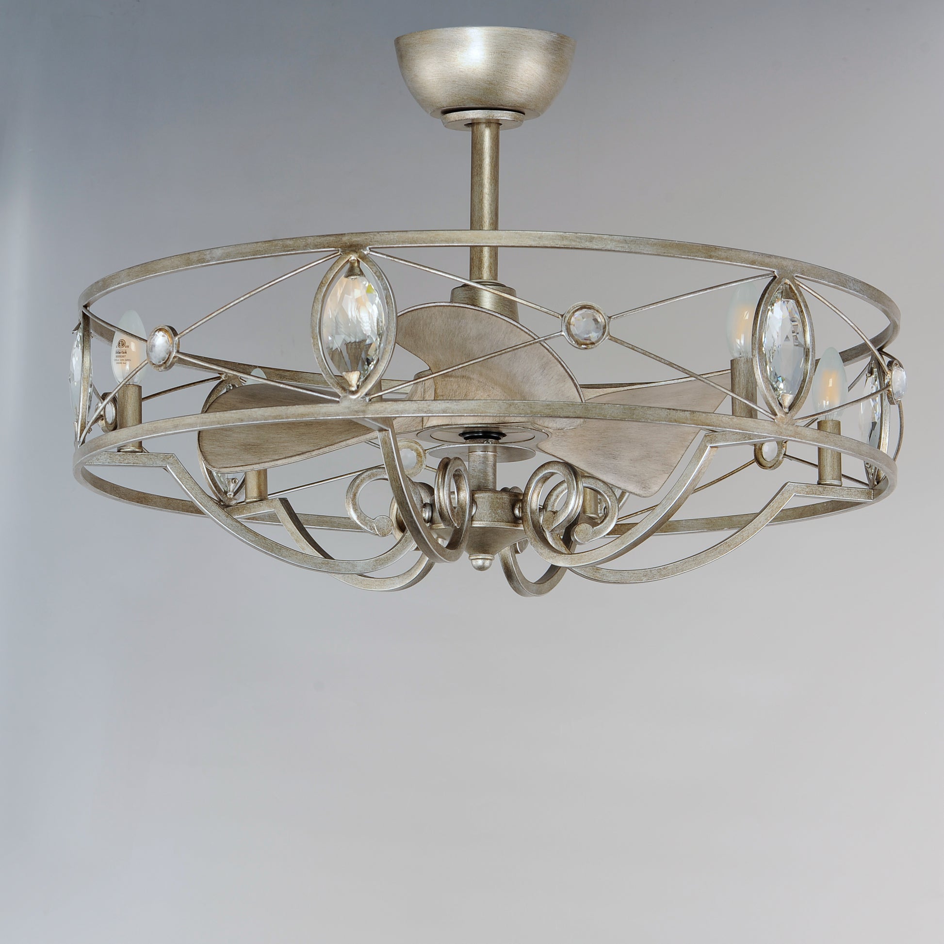 Solitaire 6-Light WiFi-enabled LED Fandelight Silver Mist by Maxim Lighting