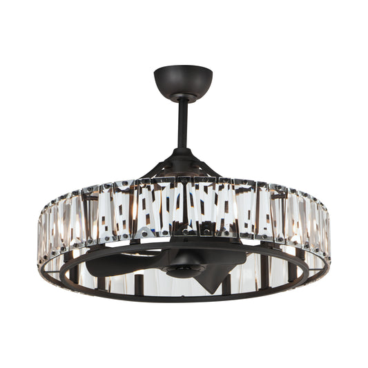 Odeon 8-Light WiFi-enabled LED Fandelight Black by Maxim Lighting