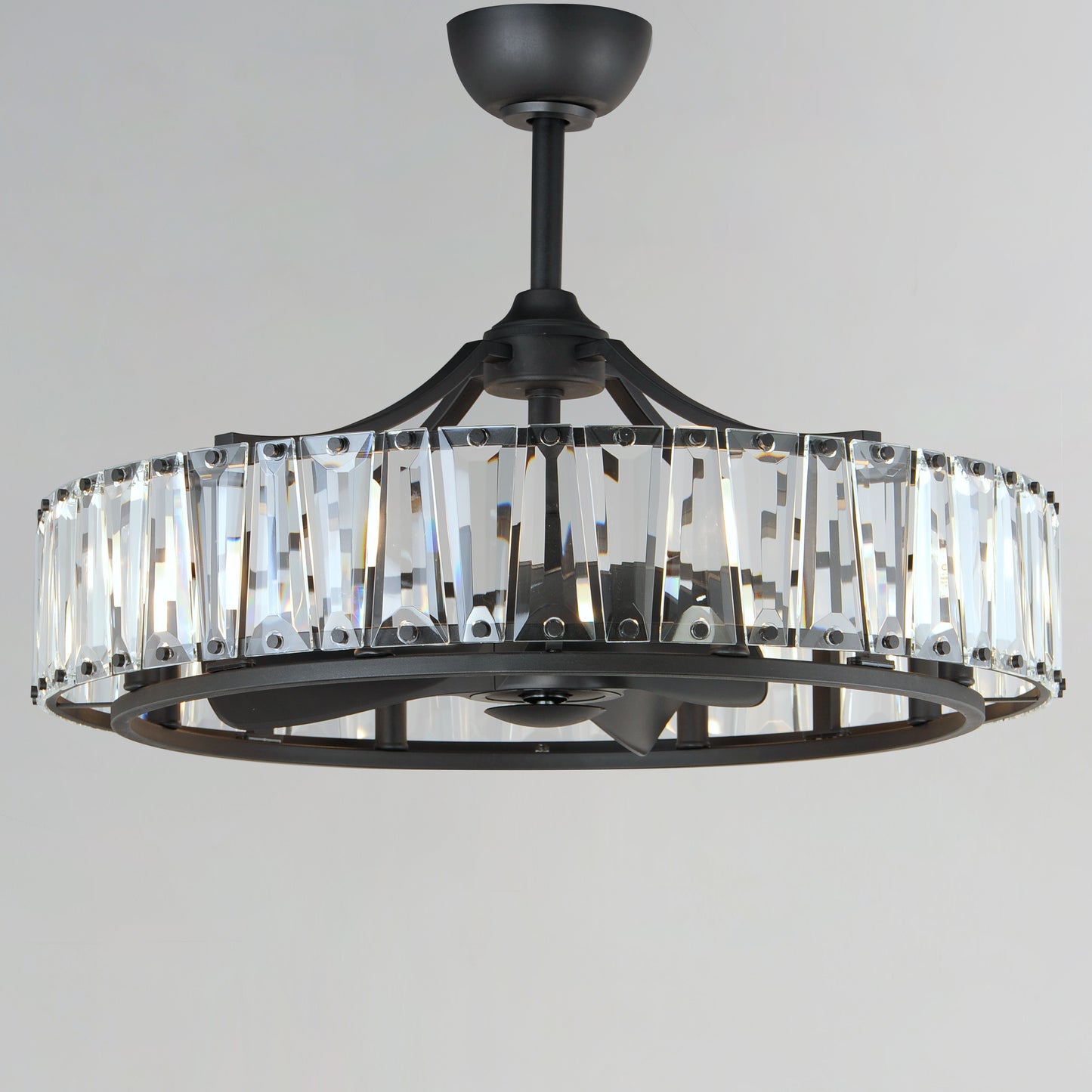 Odeon 8-Light WiFi-enabled LED Fandelight Black by Maxim Lighting