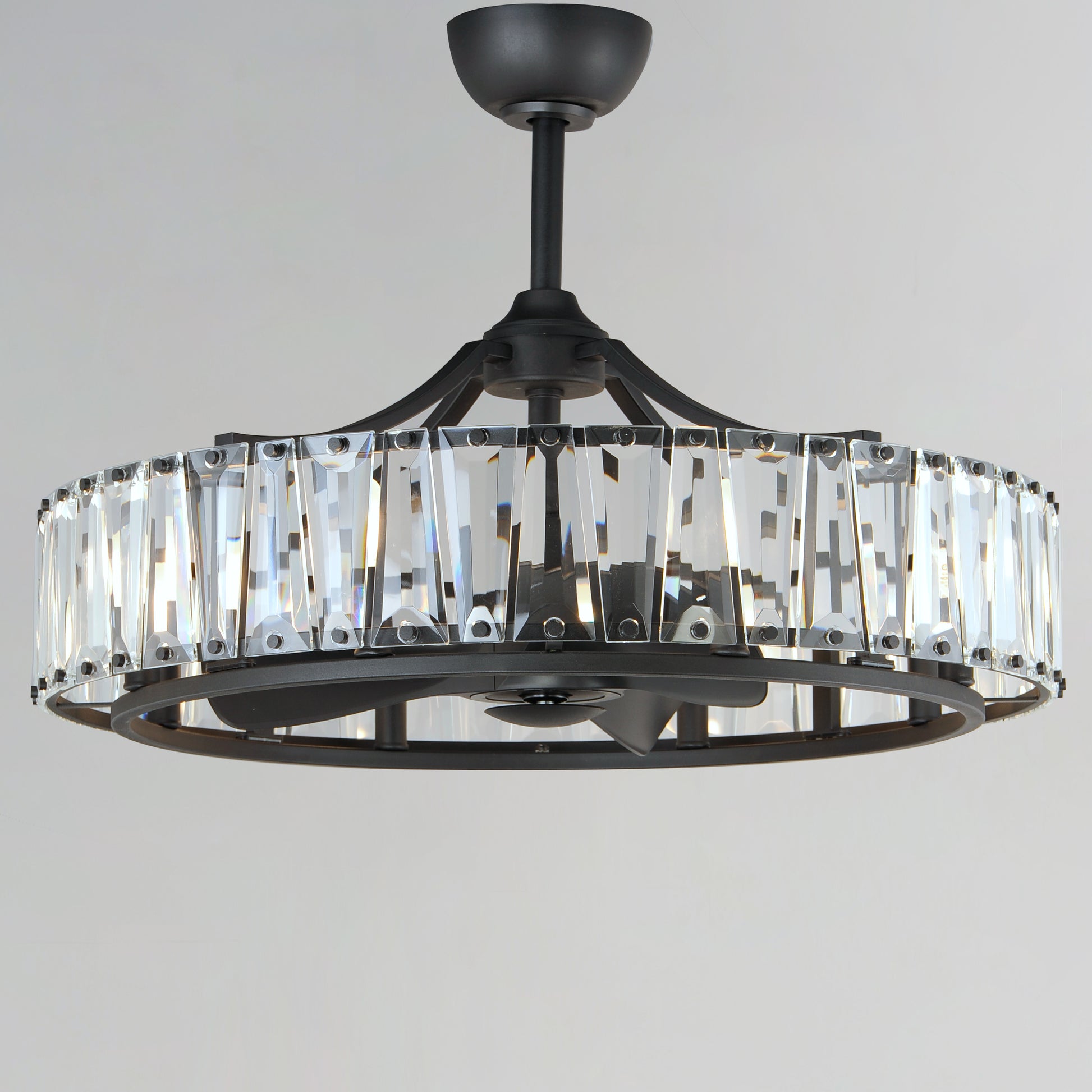 Odeon 8-Light WiFi-enabled LED Fandelight Black by Maxim Lighting