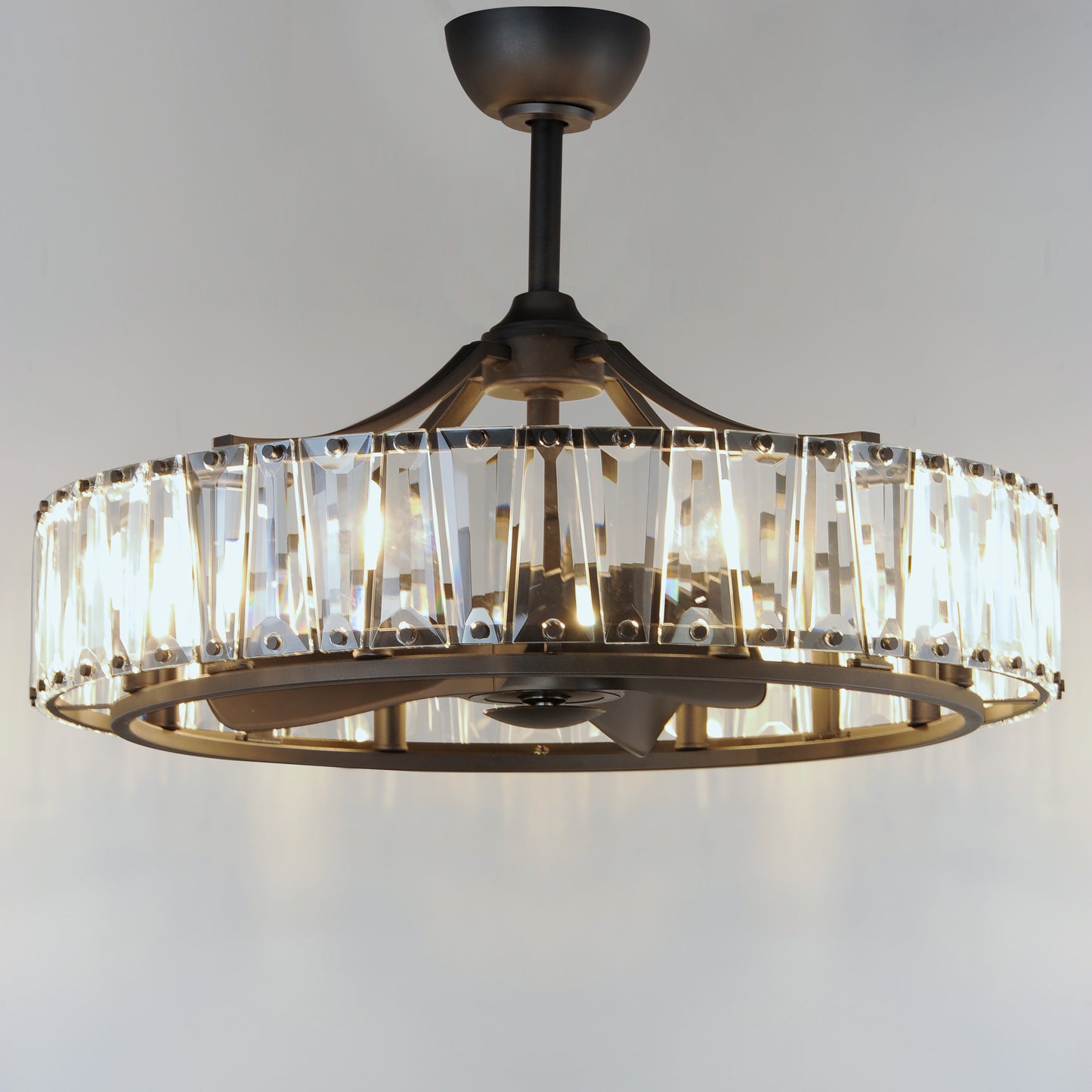 Odeon 8-Light WiFi-enabled LED Fandelight Black by Maxim Lighting
