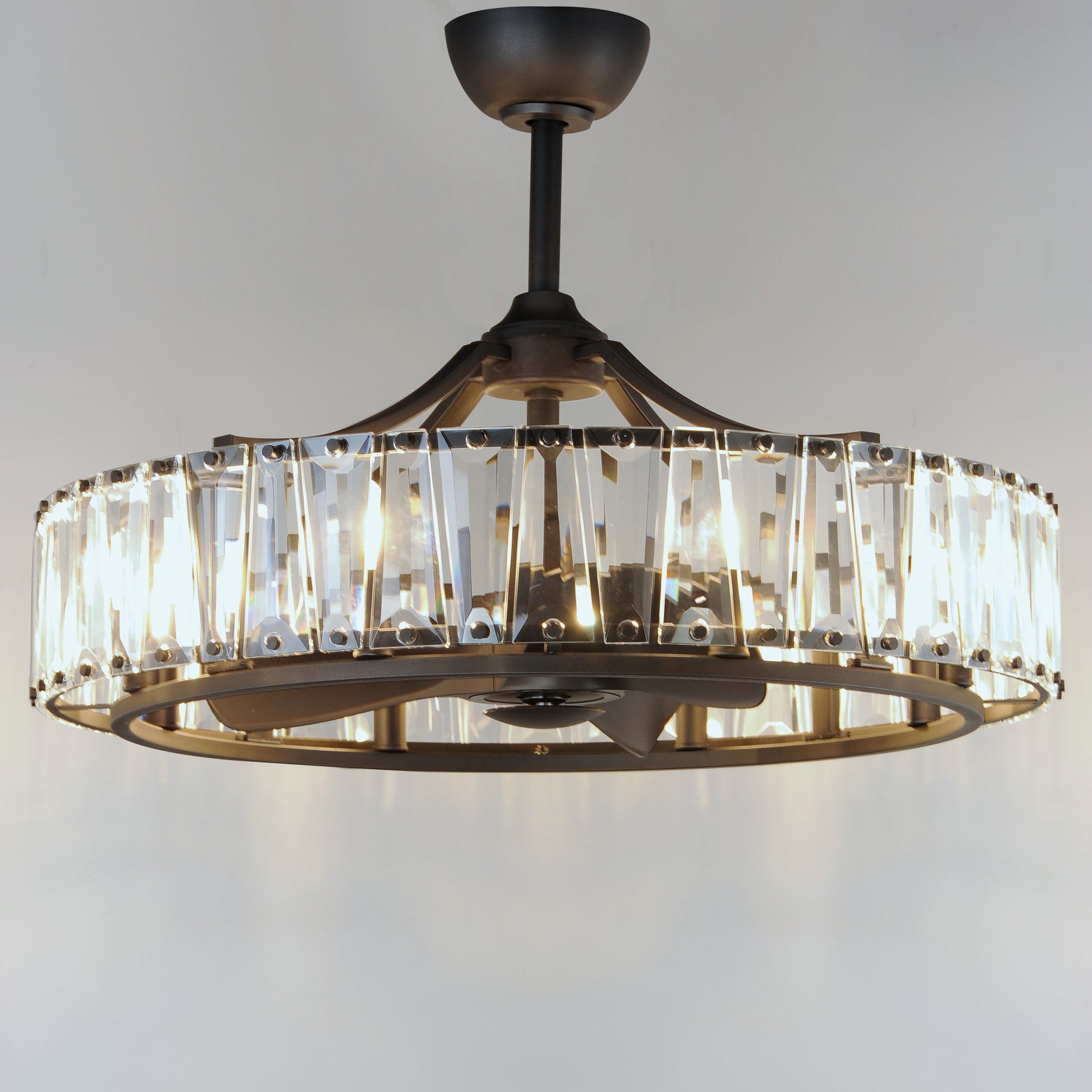 Odeon 8-Light WiFi-enabled LED Fandelight Black by Maxim Lighting