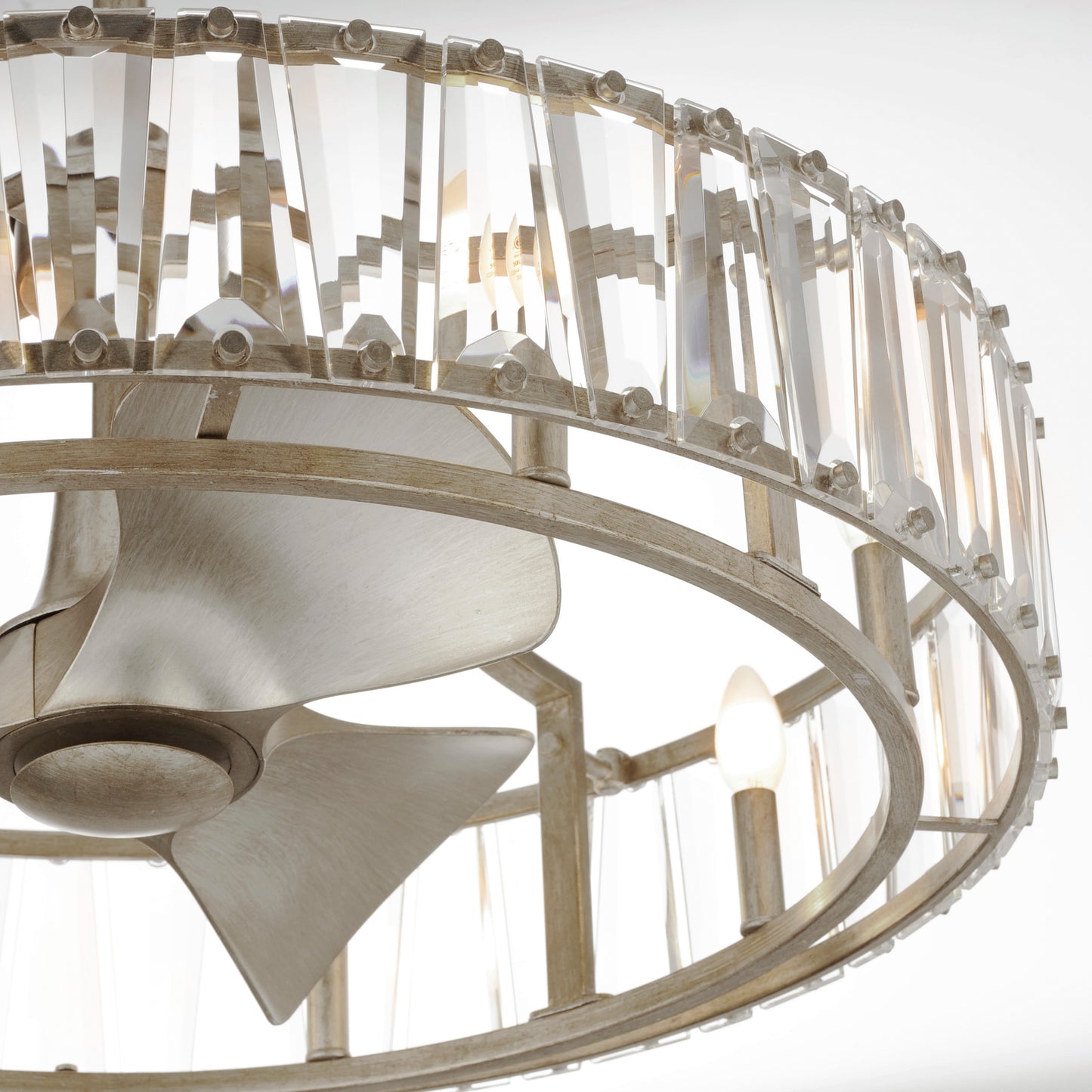 Odeon 8-Light WiFi-enabled LED Fandelight Golden Silver by Maxim Lighting