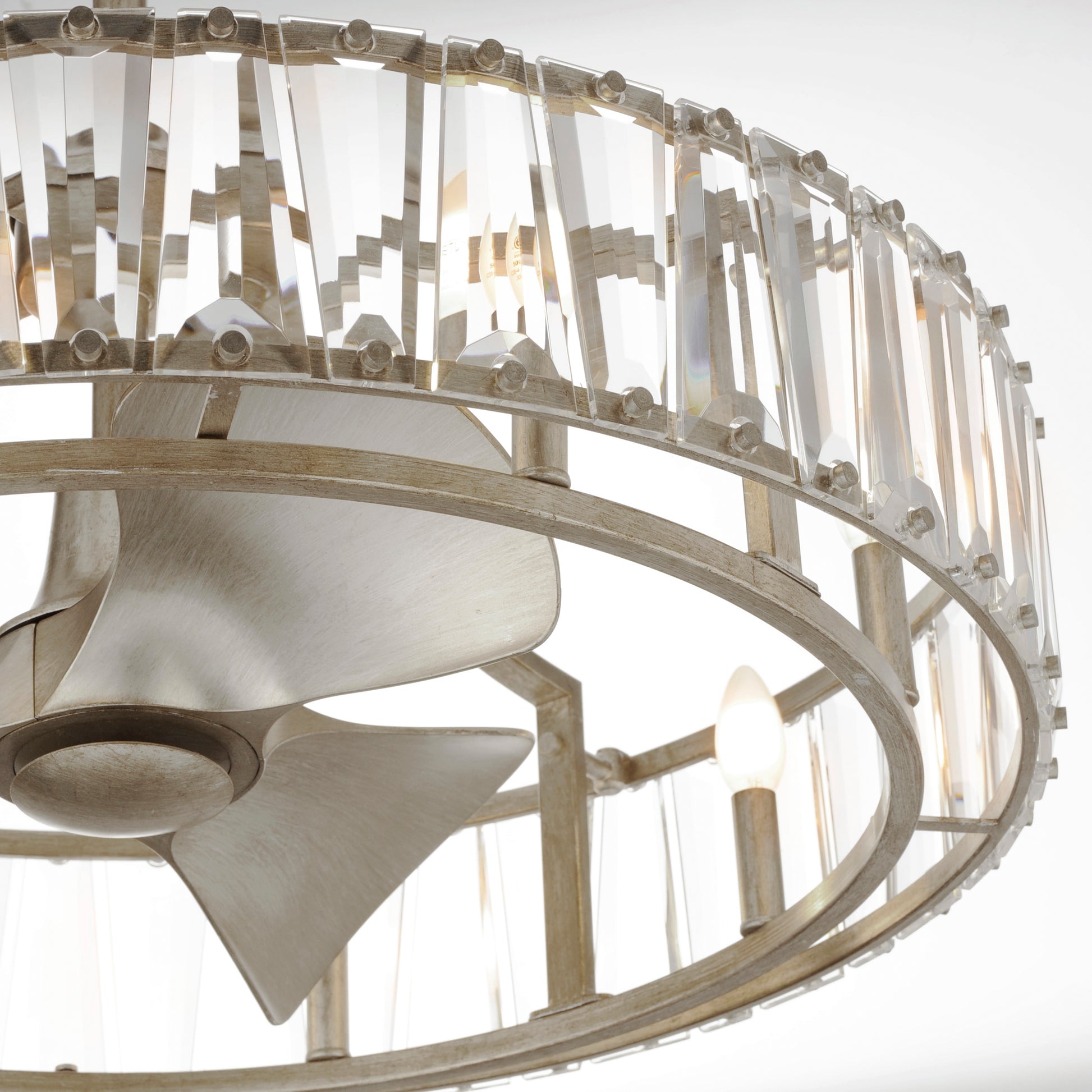 Odeon 8-Light WiFi-enabled LED Fandelight Golden Silver by Maxim Lighting