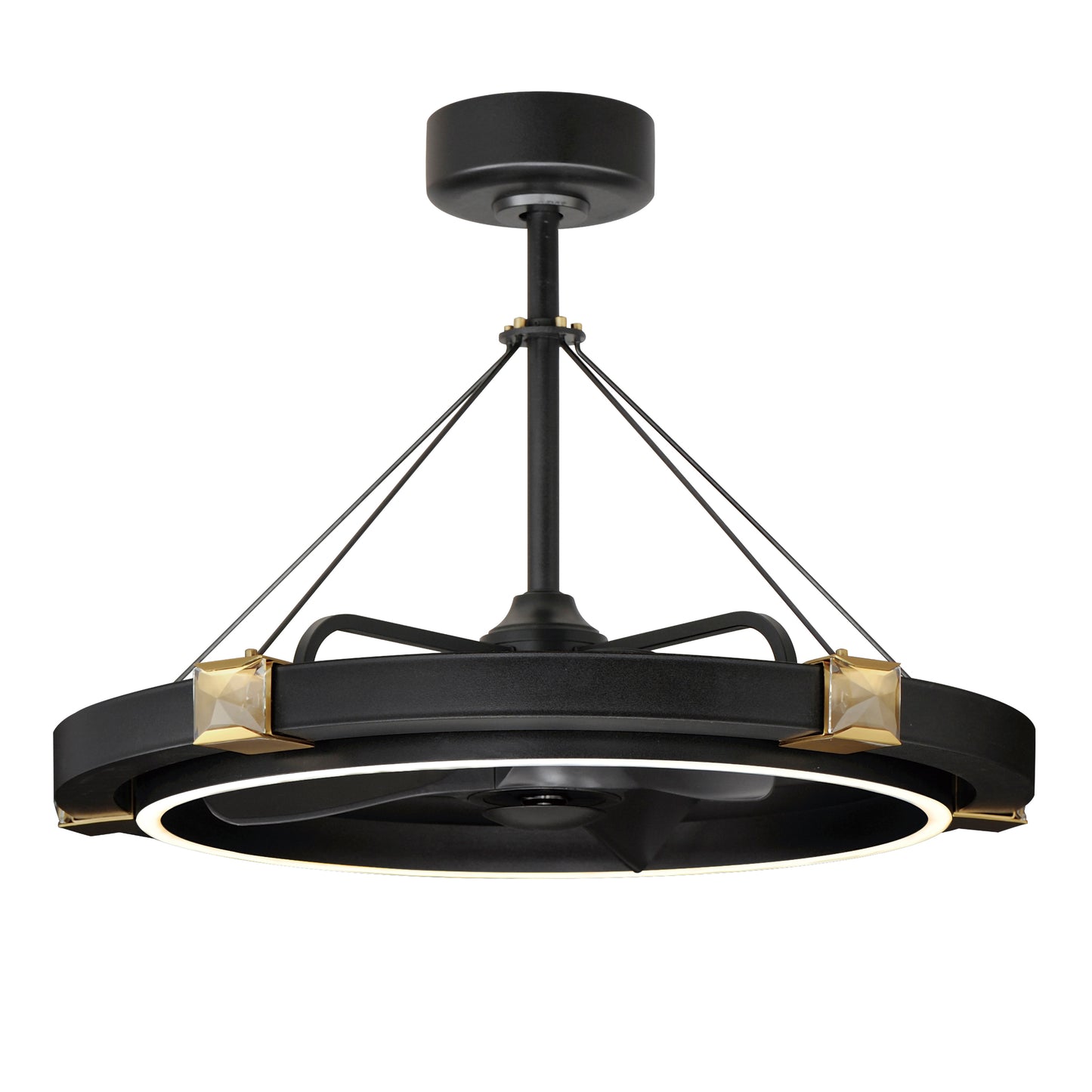 Jewel Wifi-Enabled LED Fandelight Black/Gold by Maxim Lighting