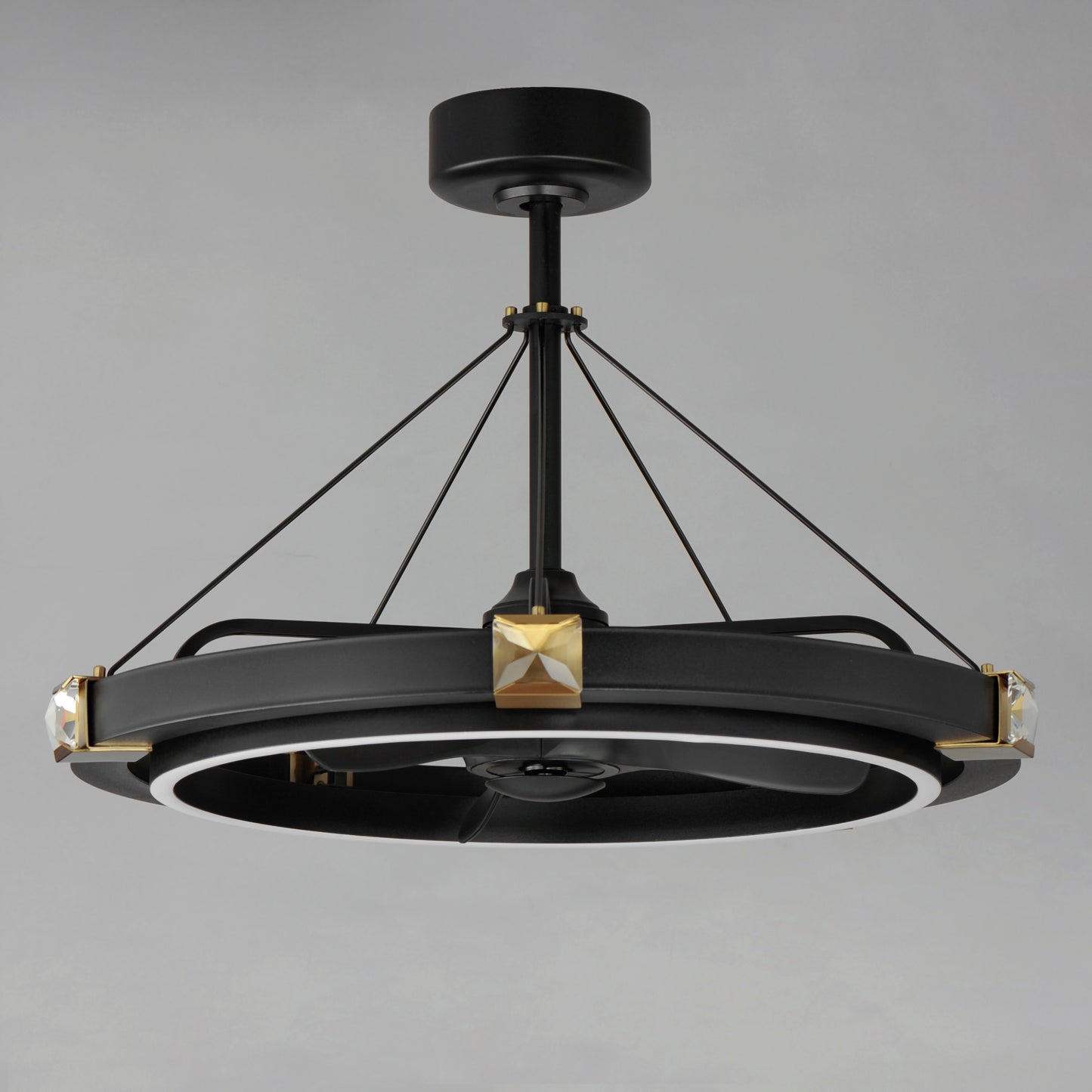 Jewel Wifi-Enabled LED Fandelight Black/Gold by Maxim Lighting