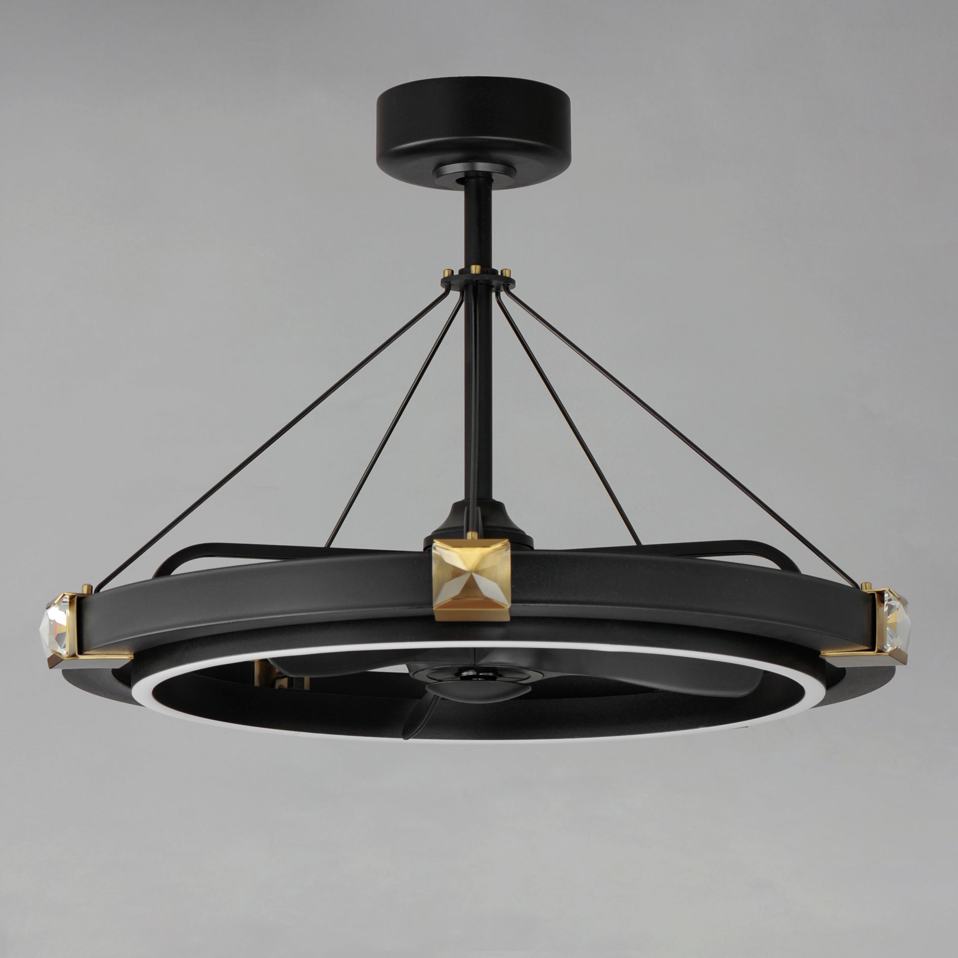Jewel Wifi-Enabled LED Fandelight Black/Gold by Maxim Lighting