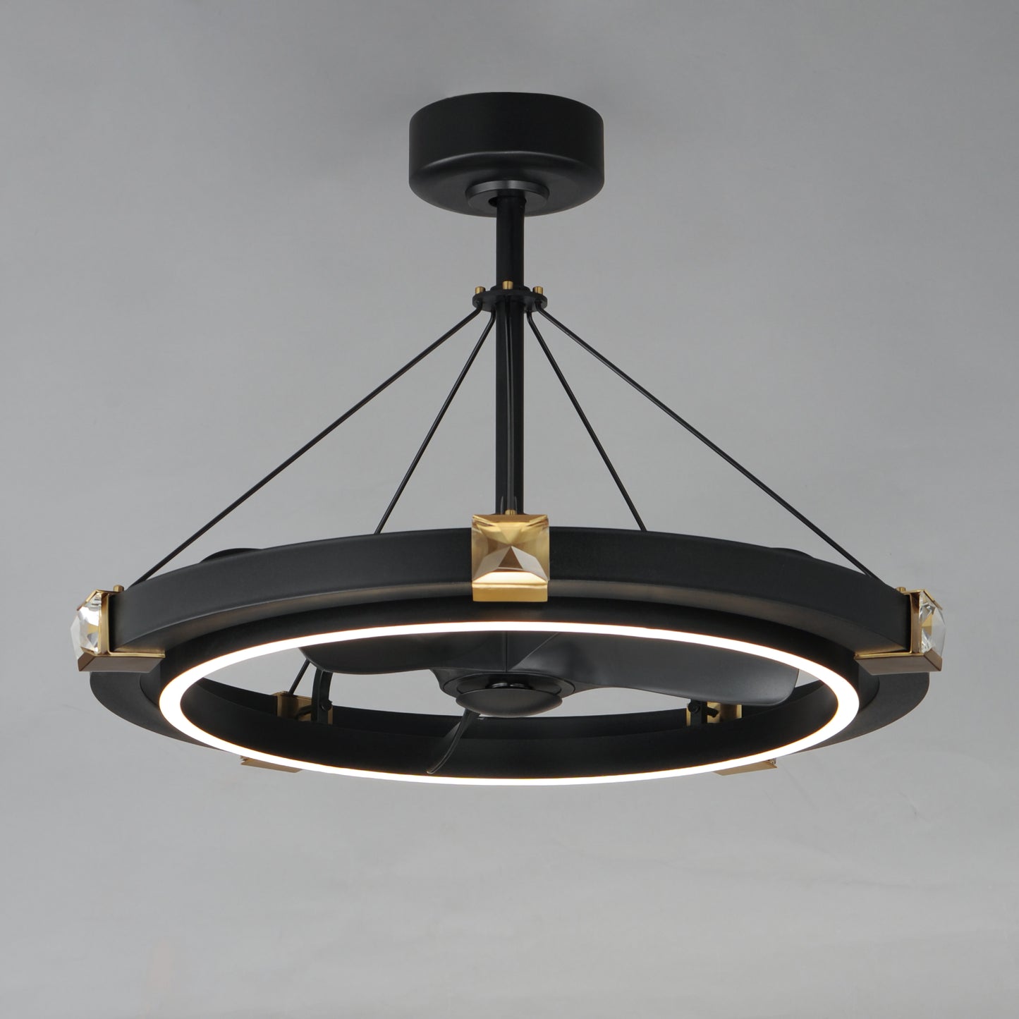 Jewel Wifi-Enabled LED Fandelight Black/Gold by Maxim Lighting