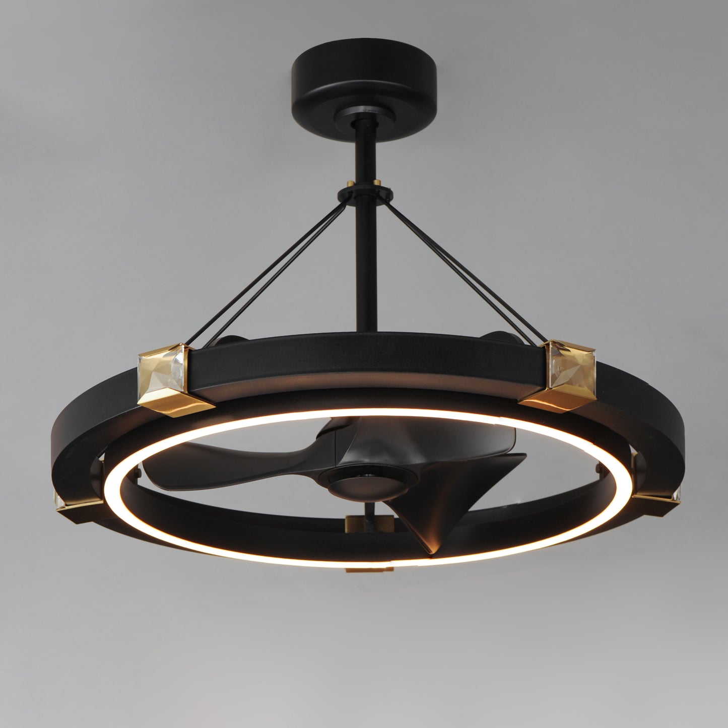 Jewel Wifi-Enabled LED Fandelight Black/Gold by Maxim Lighting