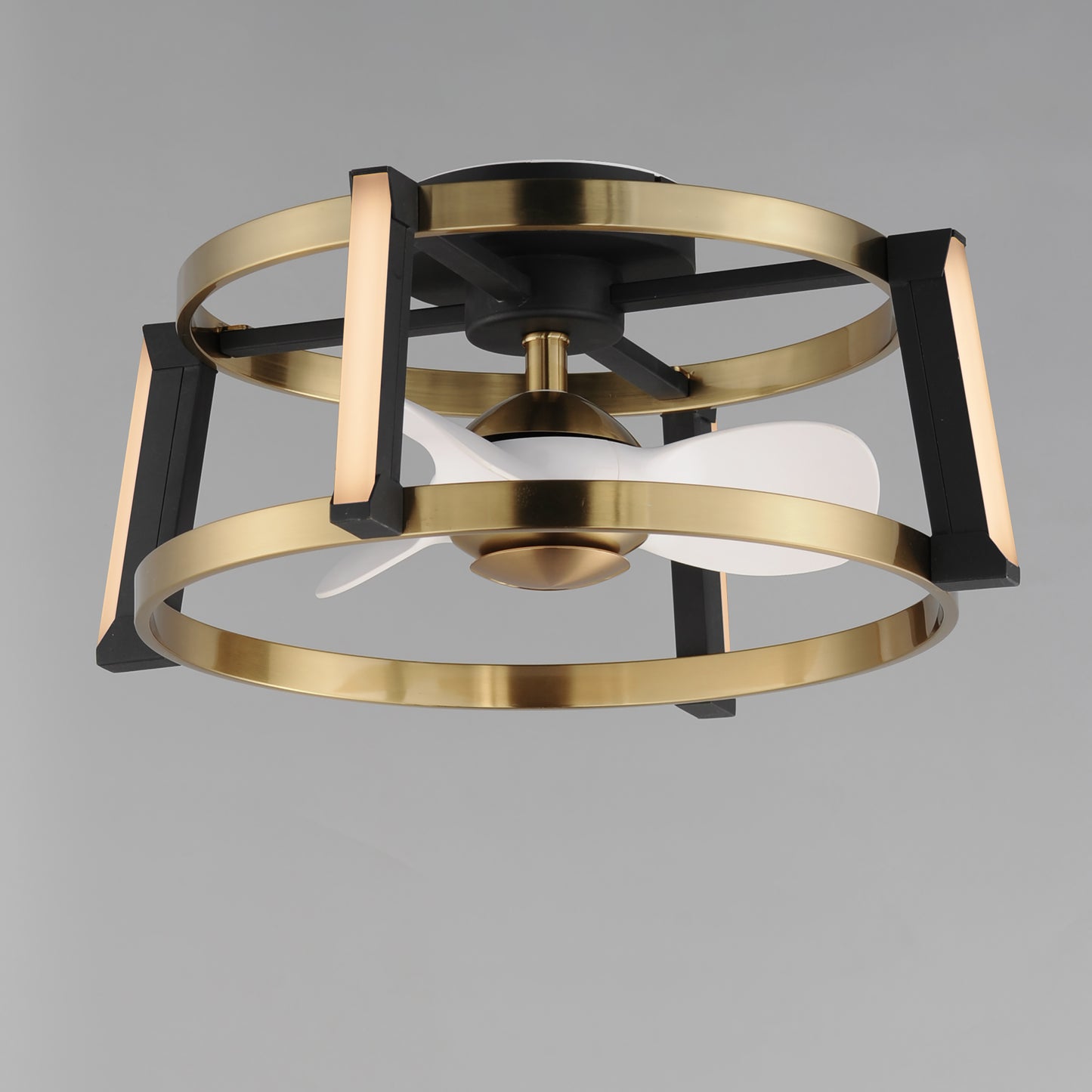 Darling 24" Wifi-Enabled LED Fandelight Black/Natural Aged Brass by Maxim Lighting