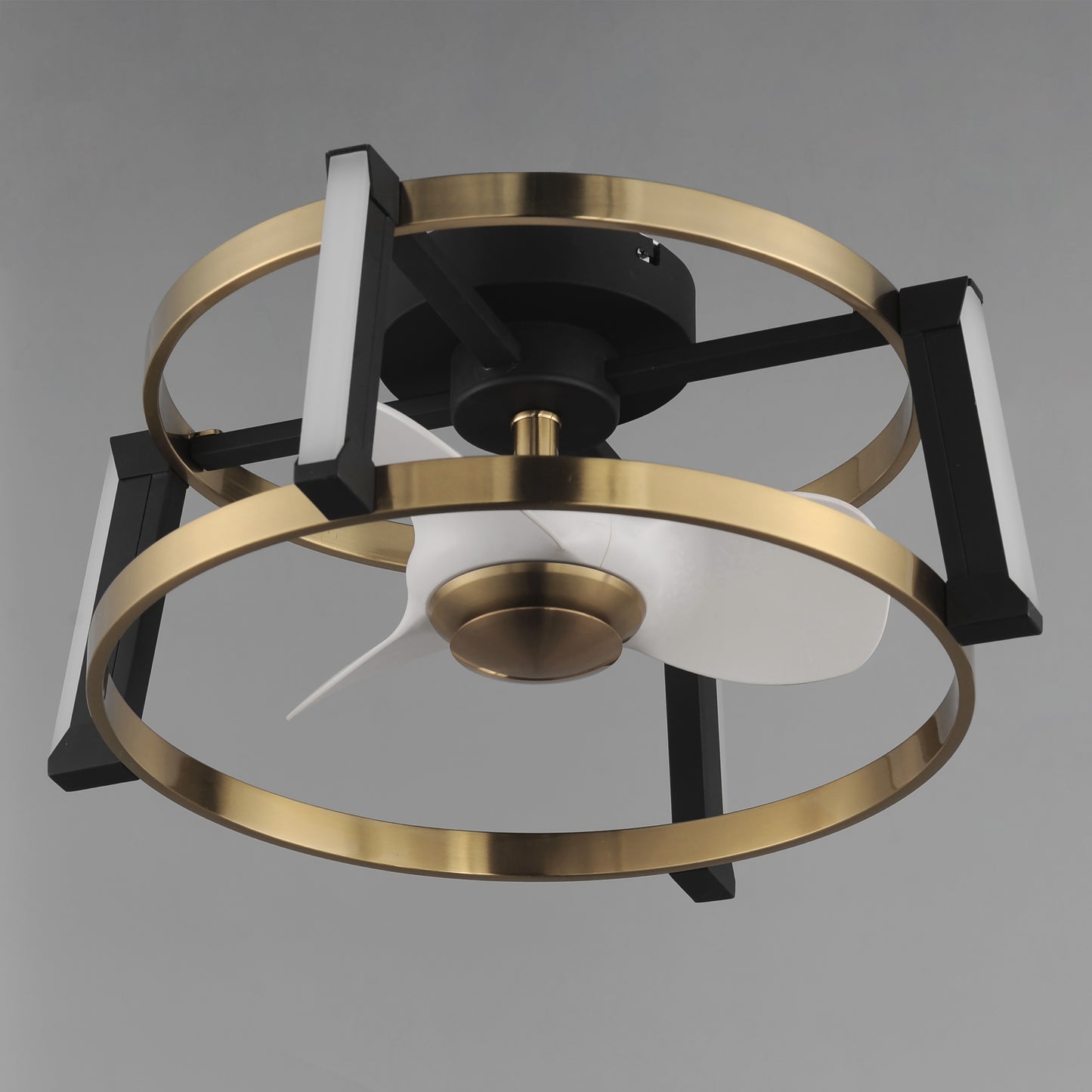 Darling 24" Wifi-Enabled LED Fandelight Black/Natural Aged Brass by Maxim Lighting
