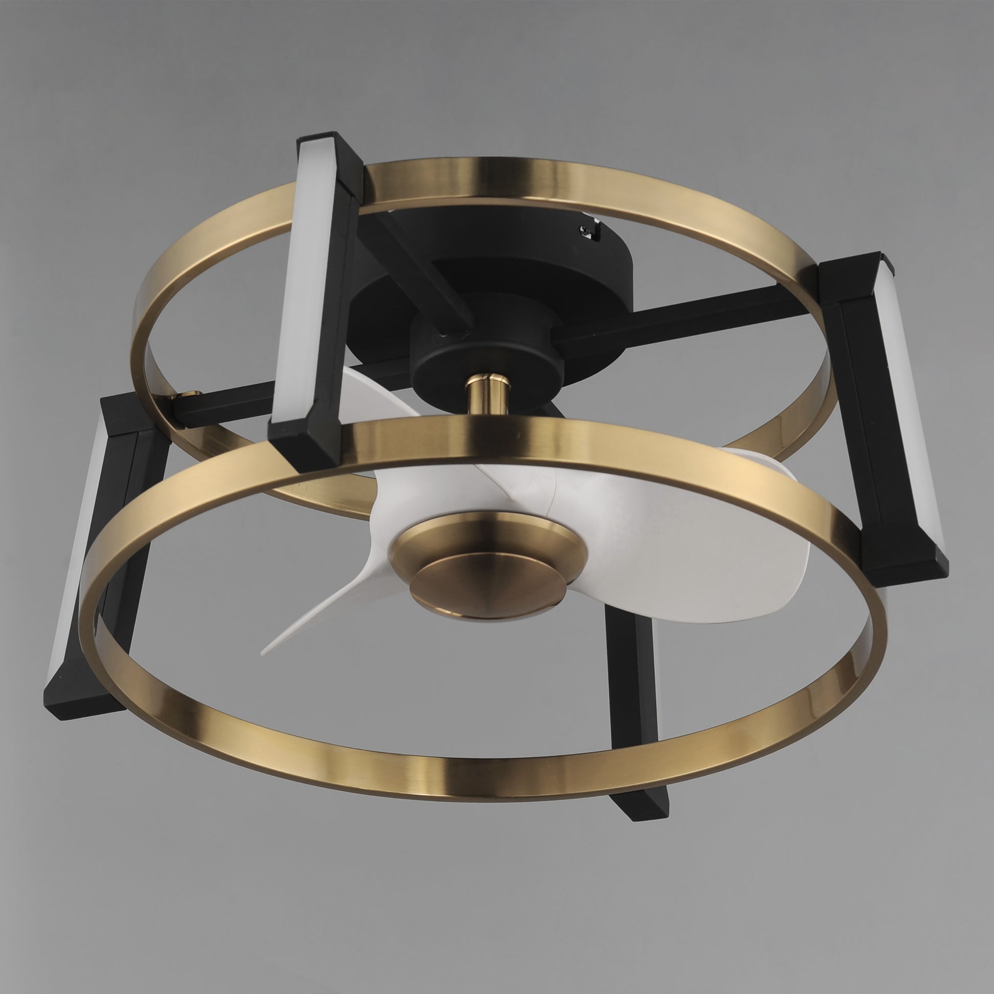 Darling 24" Wifi-Enabled LED Fandelight Black/Natural Aged Brass by Maxim Lighting