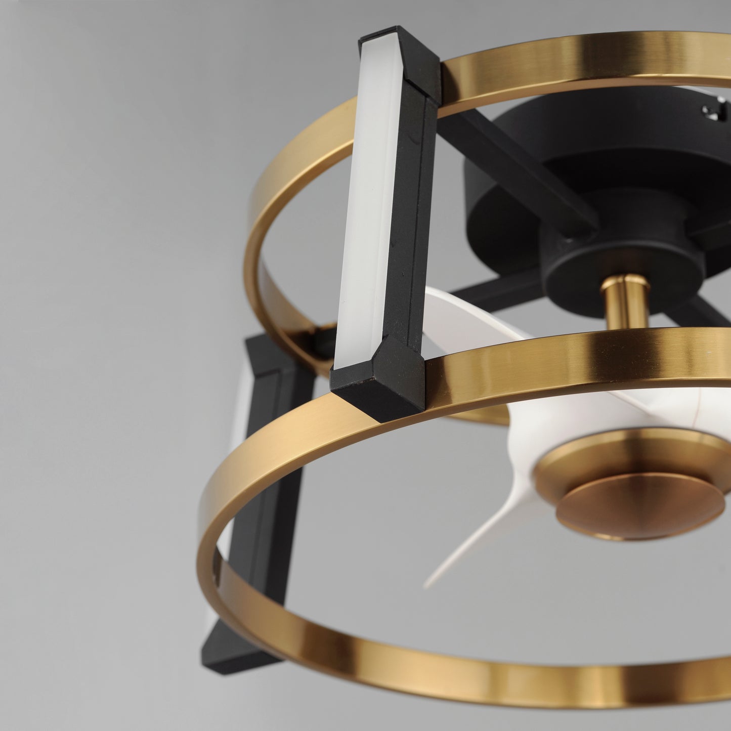 Darling 24" Wifi-Enabled LED Fandelight Black/Natural Aged Brass by Maxim Lighting