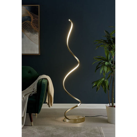 Modern Spiral LED 61" Floor Lamp - Finesse Decor FL-0052-G