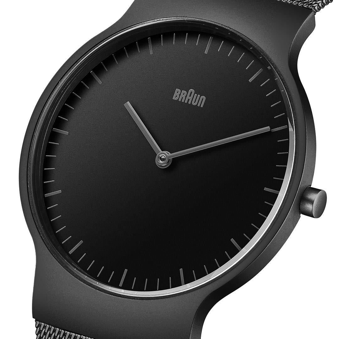 Braun BN0211 Classic Slim Watch – Black Mesh – official product view 1