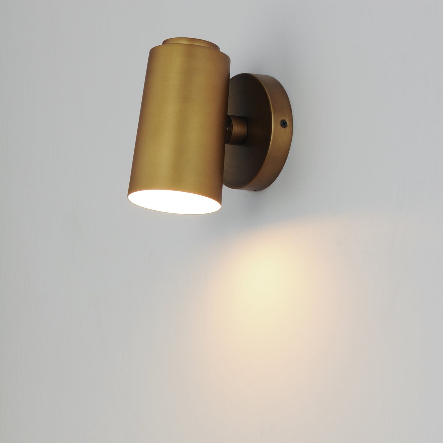 SpotLight Outdoor LED Sconce Cylinder Natural Aged Brass by Maxim Lighting