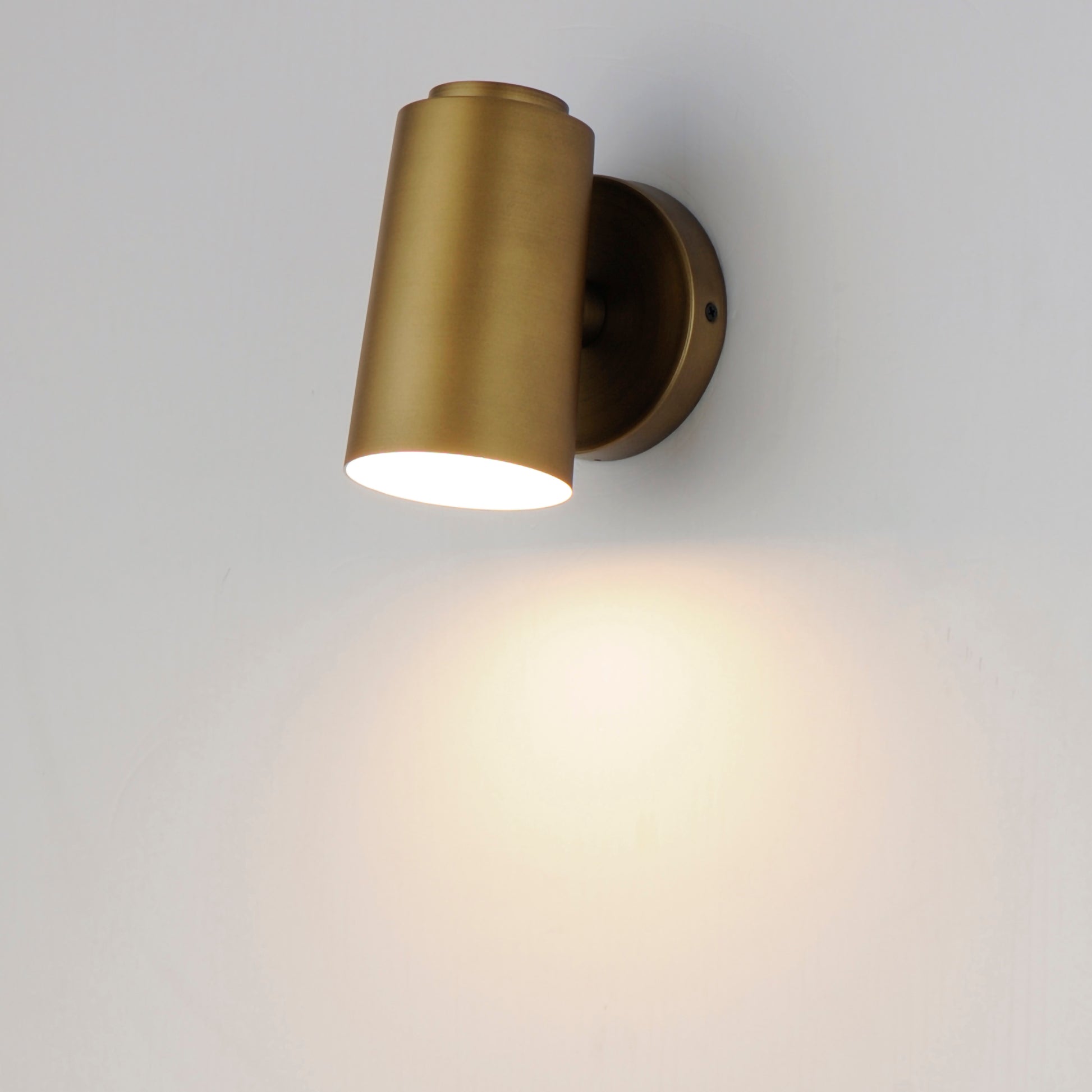 SpotLight Outdoor LED Sconce Cylinder Natural Aged Brass by Maxim Lighting