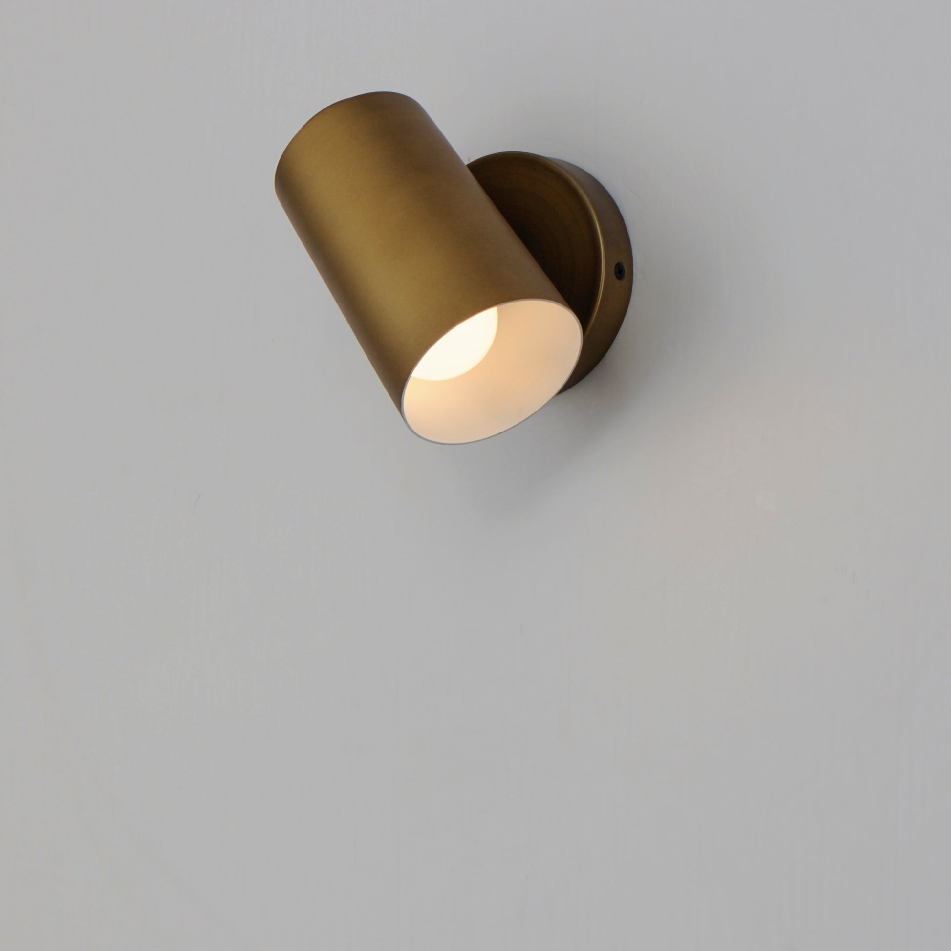 SpotLight Outdoor LED Sconce Cylinder Natural Aged Brass by Maxim Lighting