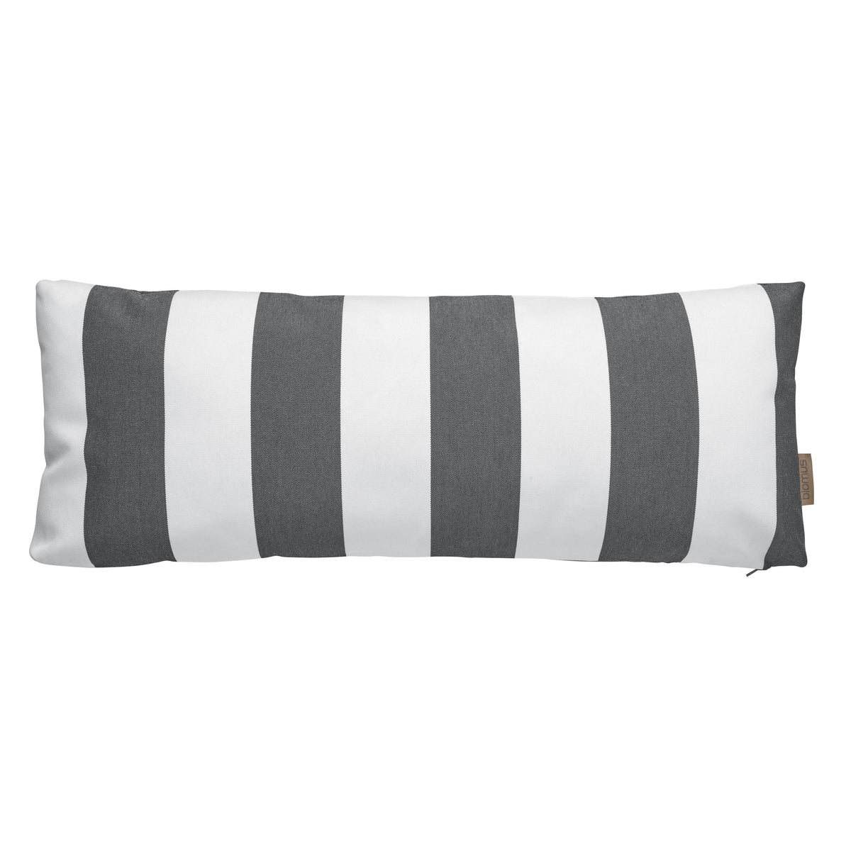 blomus STAY Outdoor Throw Pillows, Square or Lumbar – Black Stripe Rectangle outdoor pillow, product photo