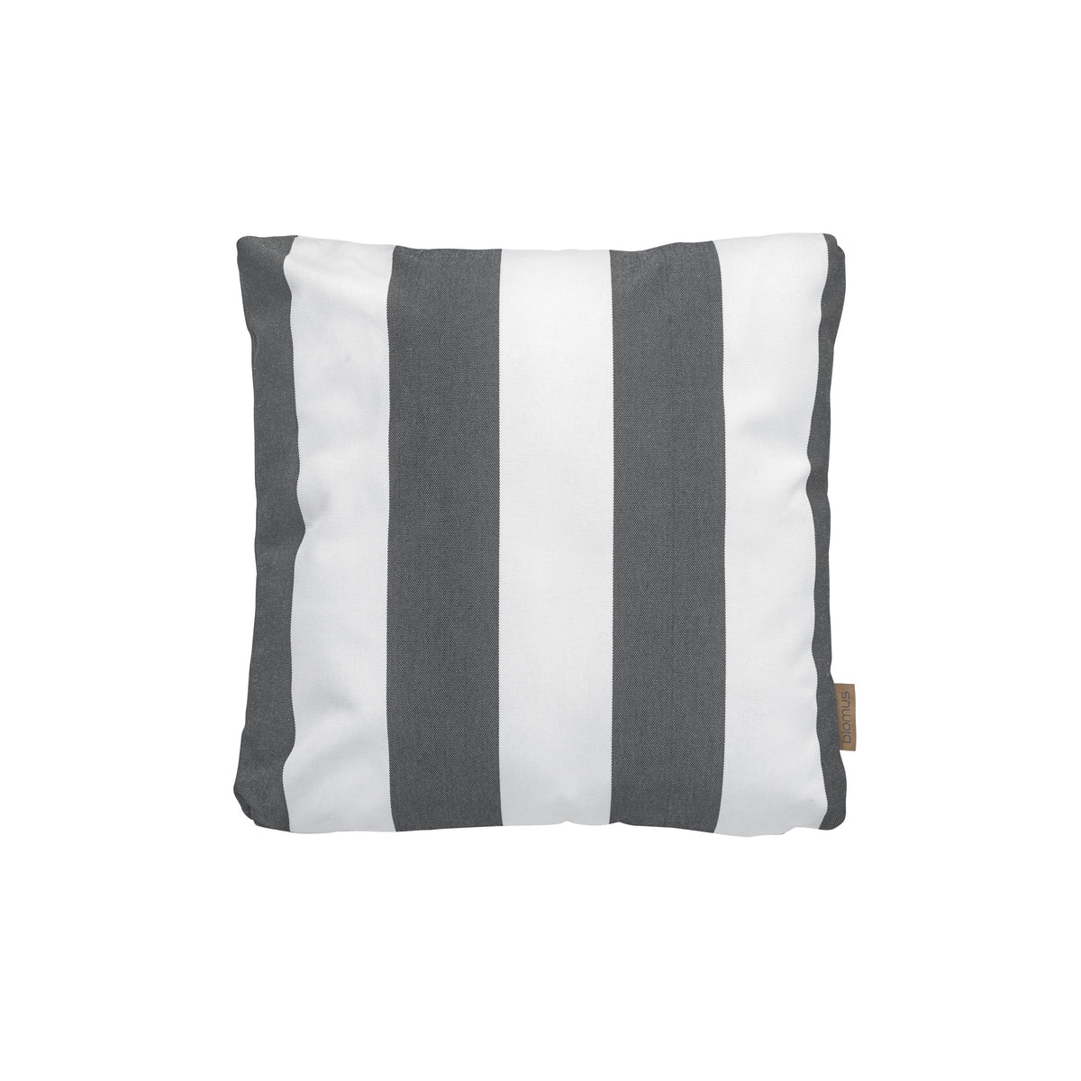 blomus STAY Outdoor Throw Pillows, Square or Lumbar – Black Stripe Square outdoor pillow, product photo