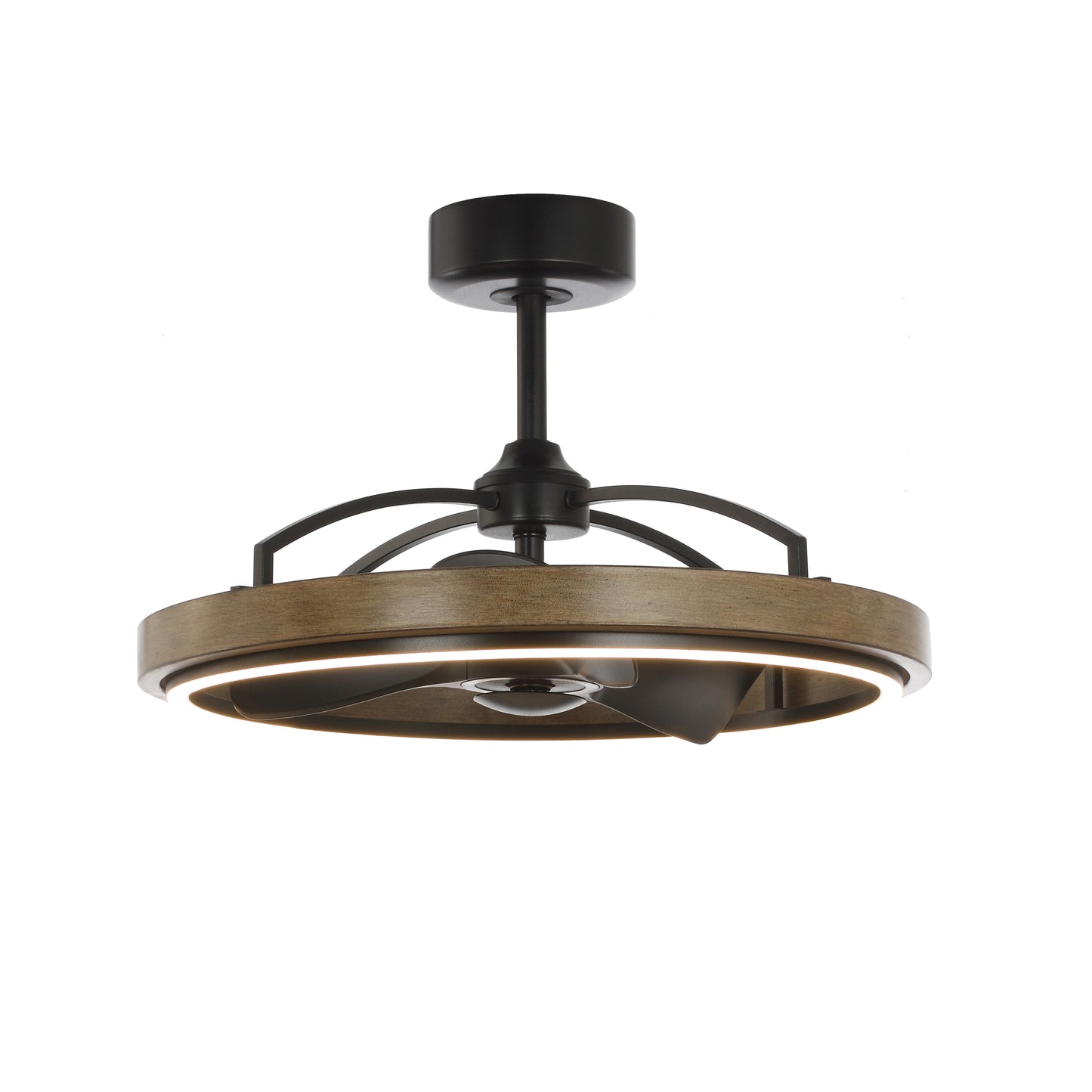 Teton 28.5" LED Fandelight Driftwood/Black by Maxim Lighting